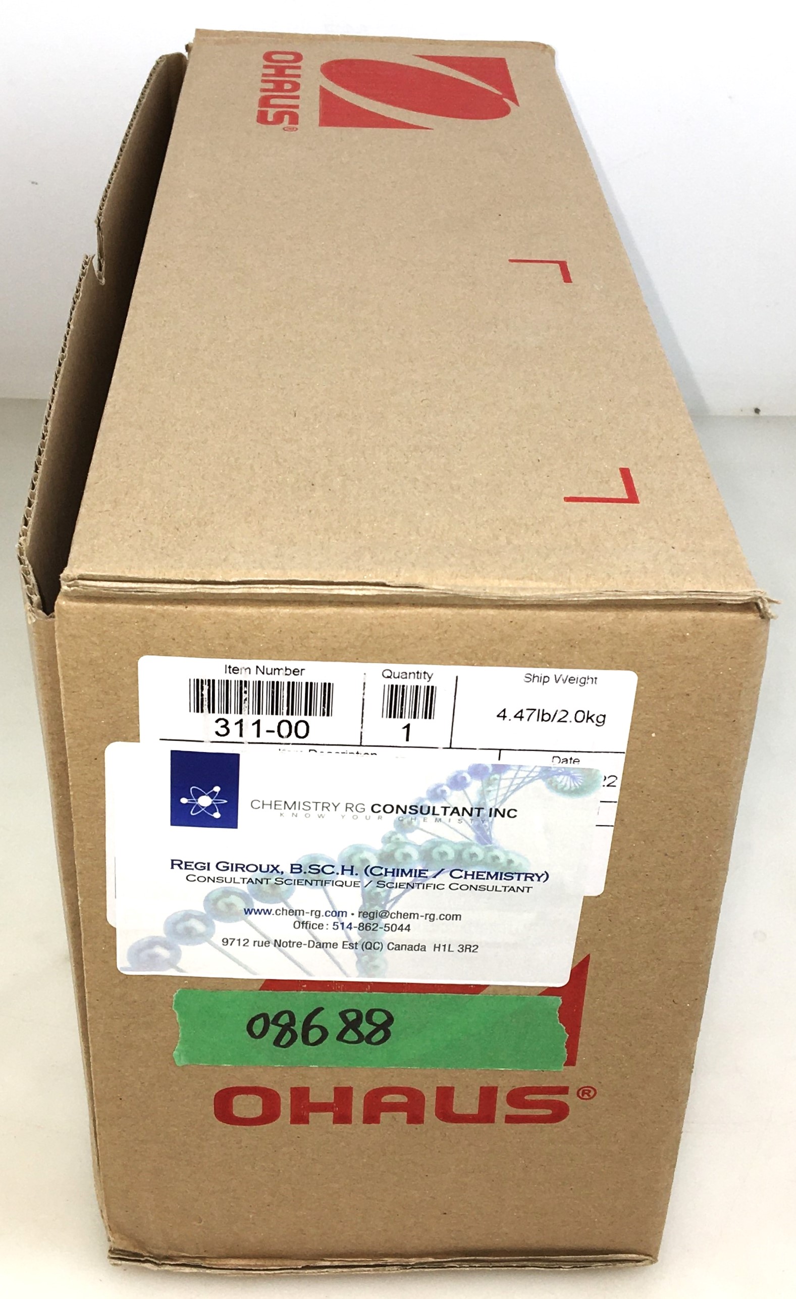 New Open Box Ohaus Cent-O-Gram 311 Triple Beam Balance (311g x 0.01g)