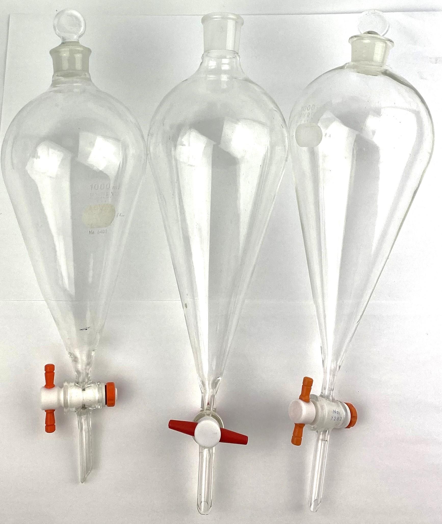 Used Corning (or Equivalent) Squibb Separatory Funnel - 1000mL