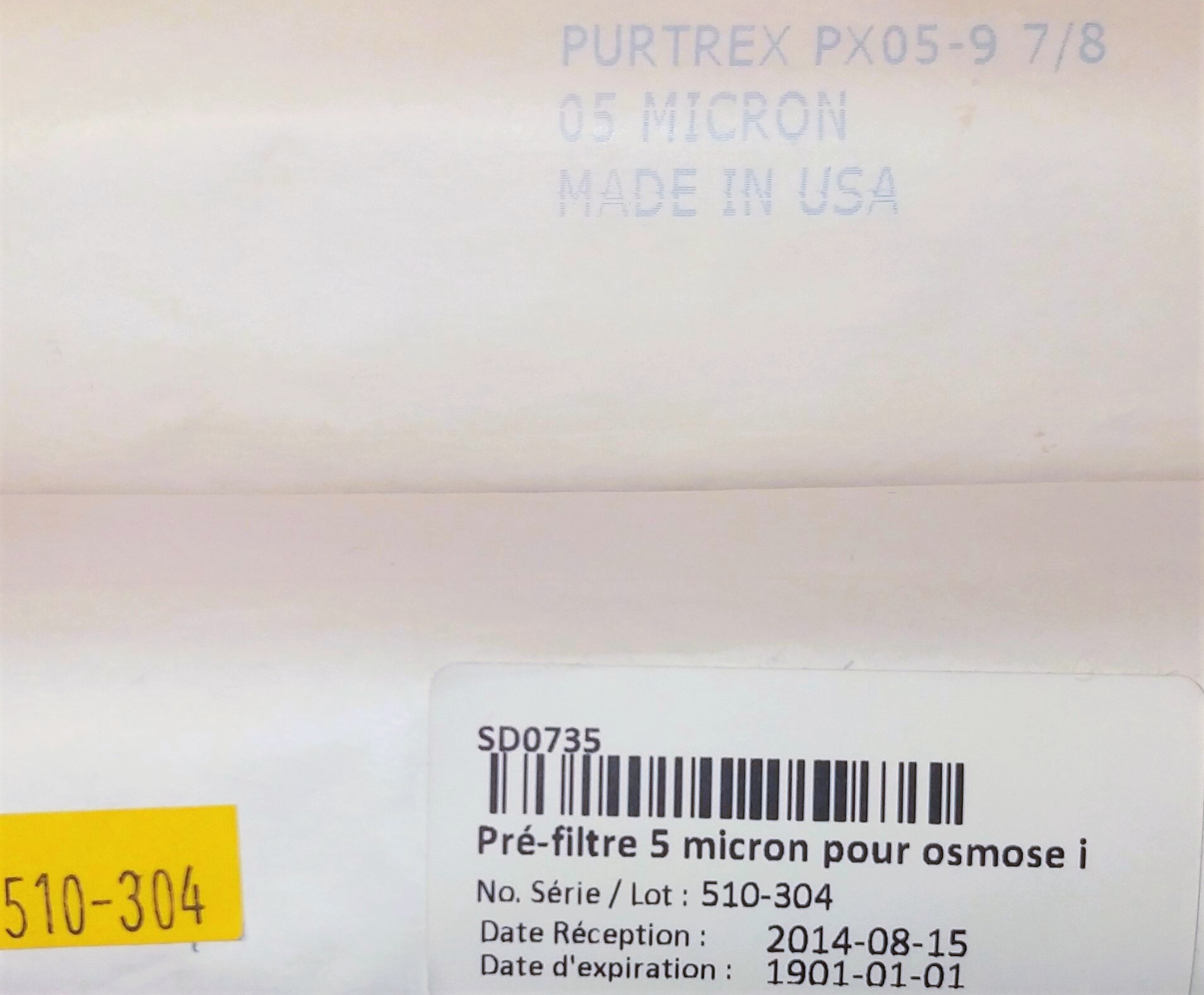 New Open Box GE Purtrex PX05-9 7/8 Sediment Depth Cartridge Filter - 5 Micron (Pack of 4)