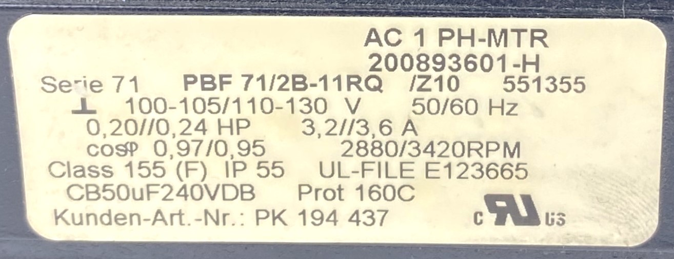 Used Pfeiffer DUO 2.5 (G3170-80025) Rotary Vacuum Pump (2.5cfm)