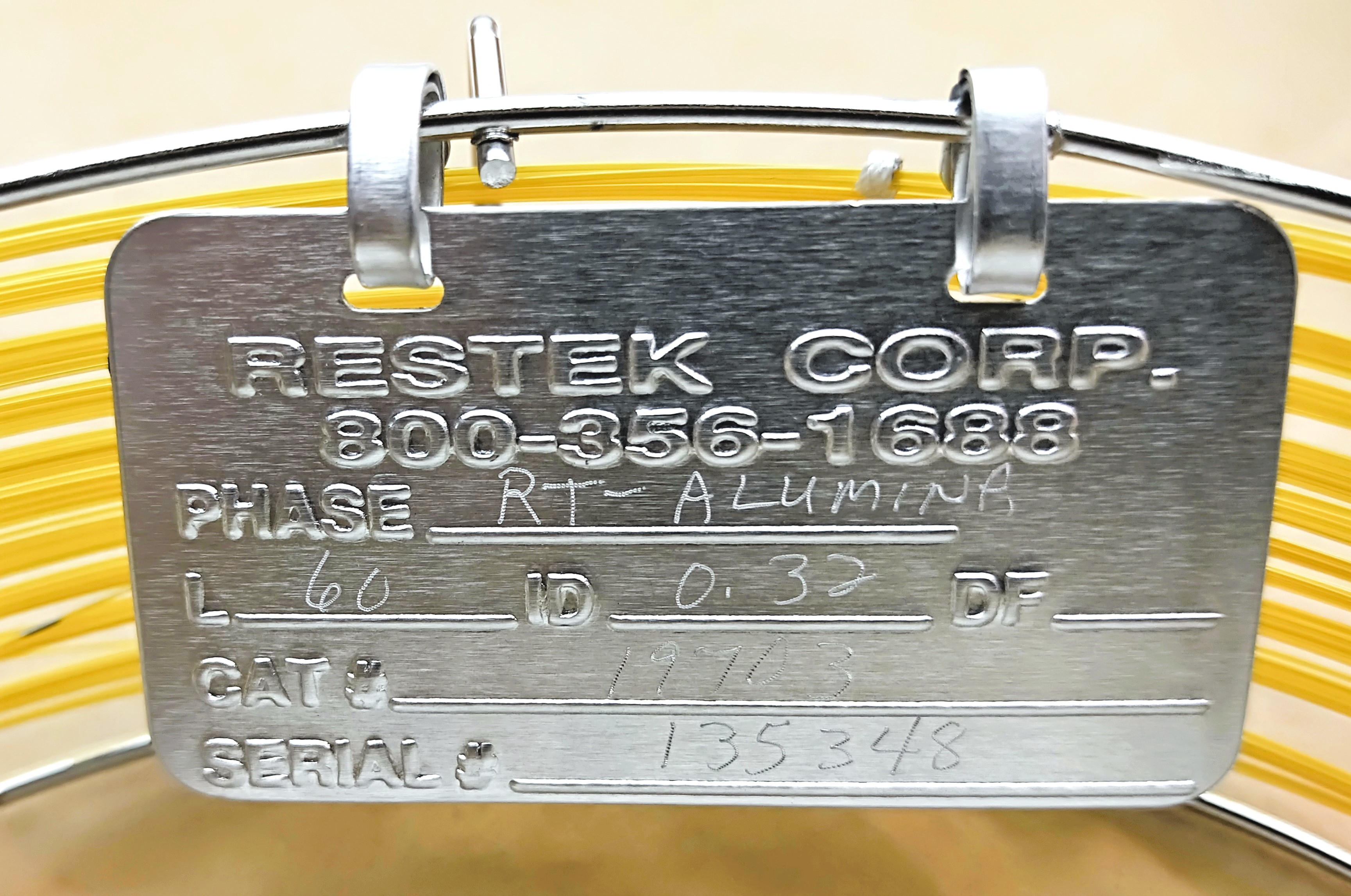 New Open Box Restek Rt-Alumina (19703) Capillary Column (60M x 0.32mm x 3µm)