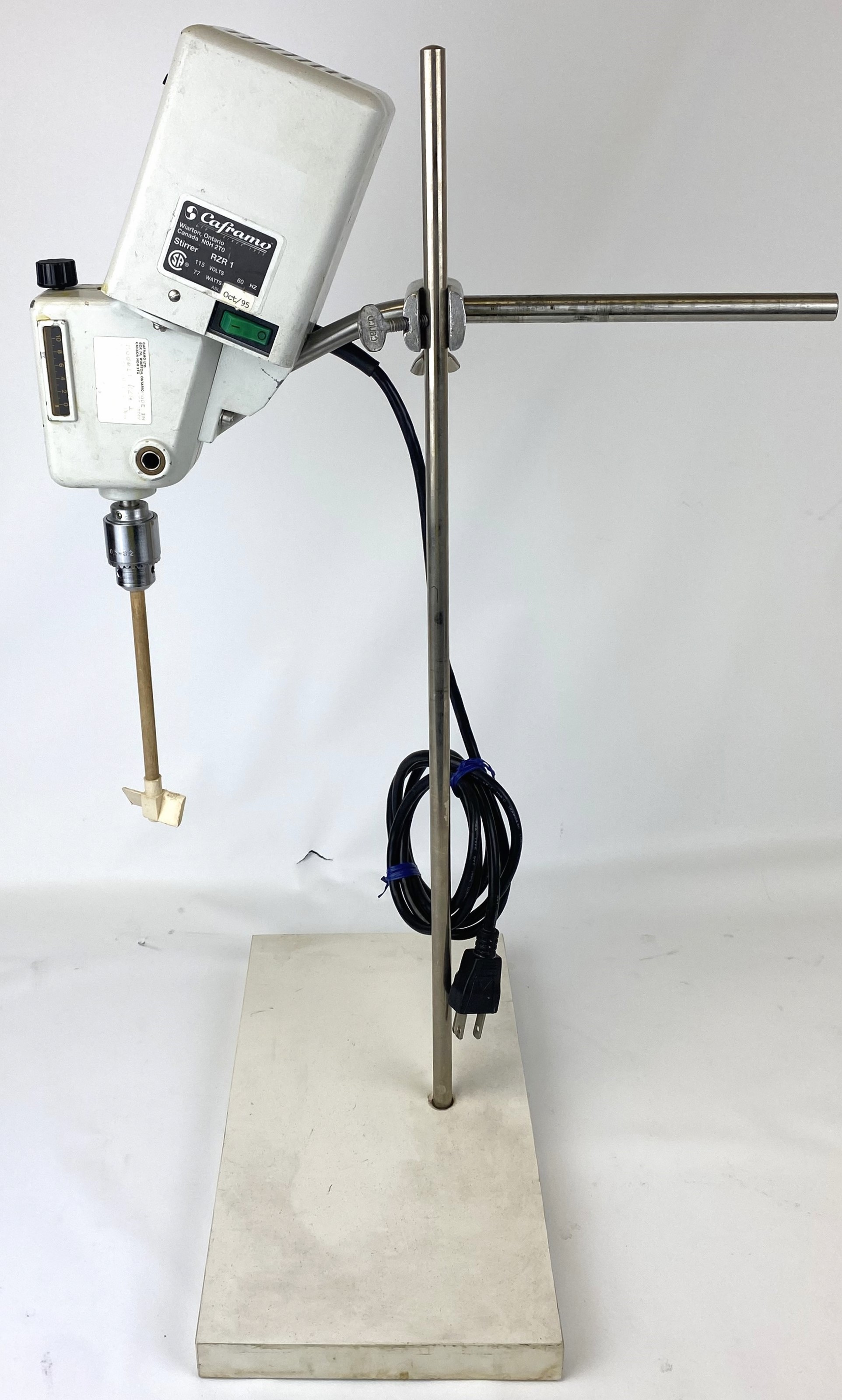 Used Caframo RZR1 Overhead Stirrer with Impeller and Stand