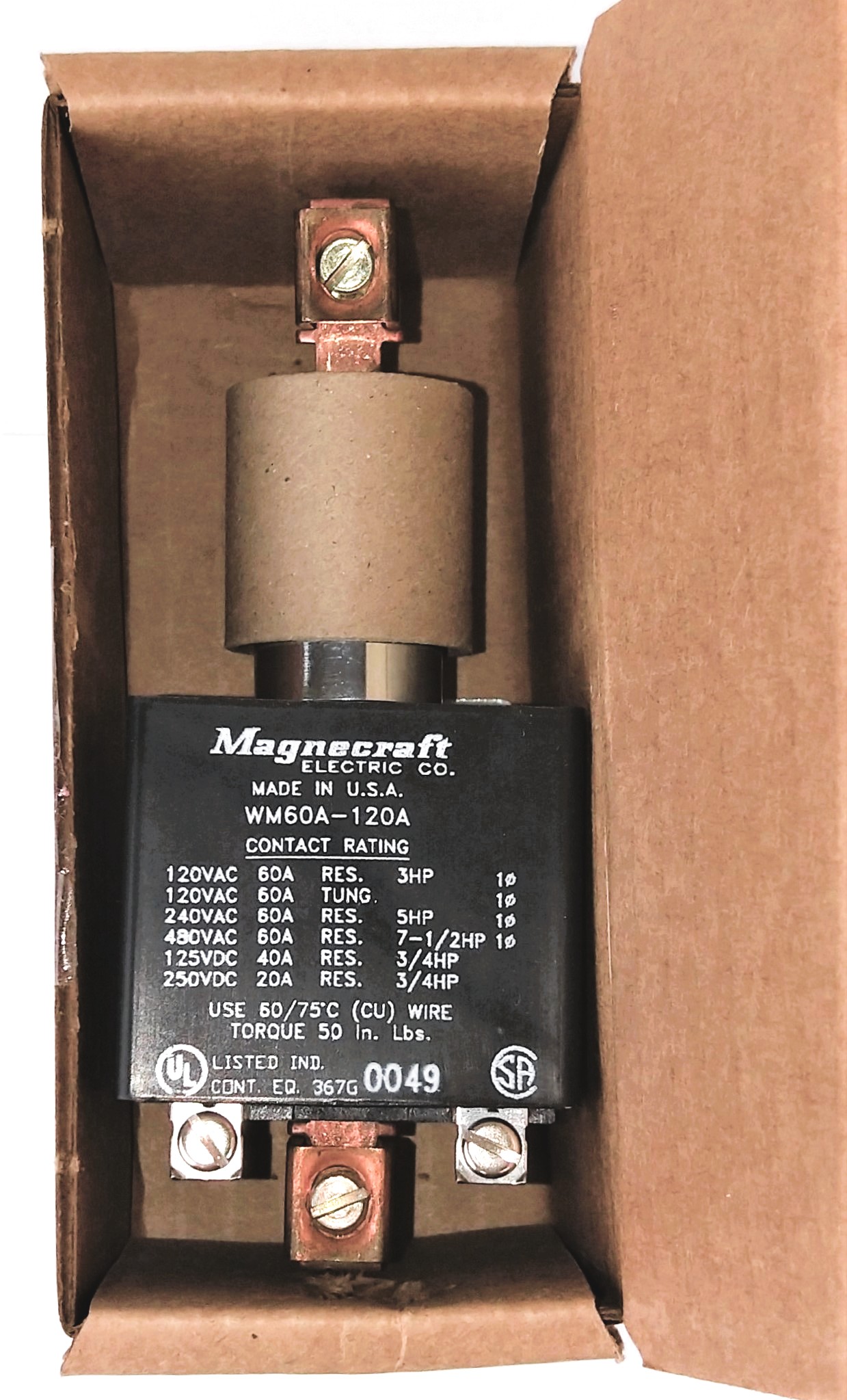 New Open Box Magnecraft WM60A-120A Hg Displacement Relay