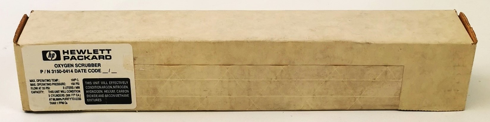 New Open Box Hewlett Packard 3150-0414 Oxygen Scrubber