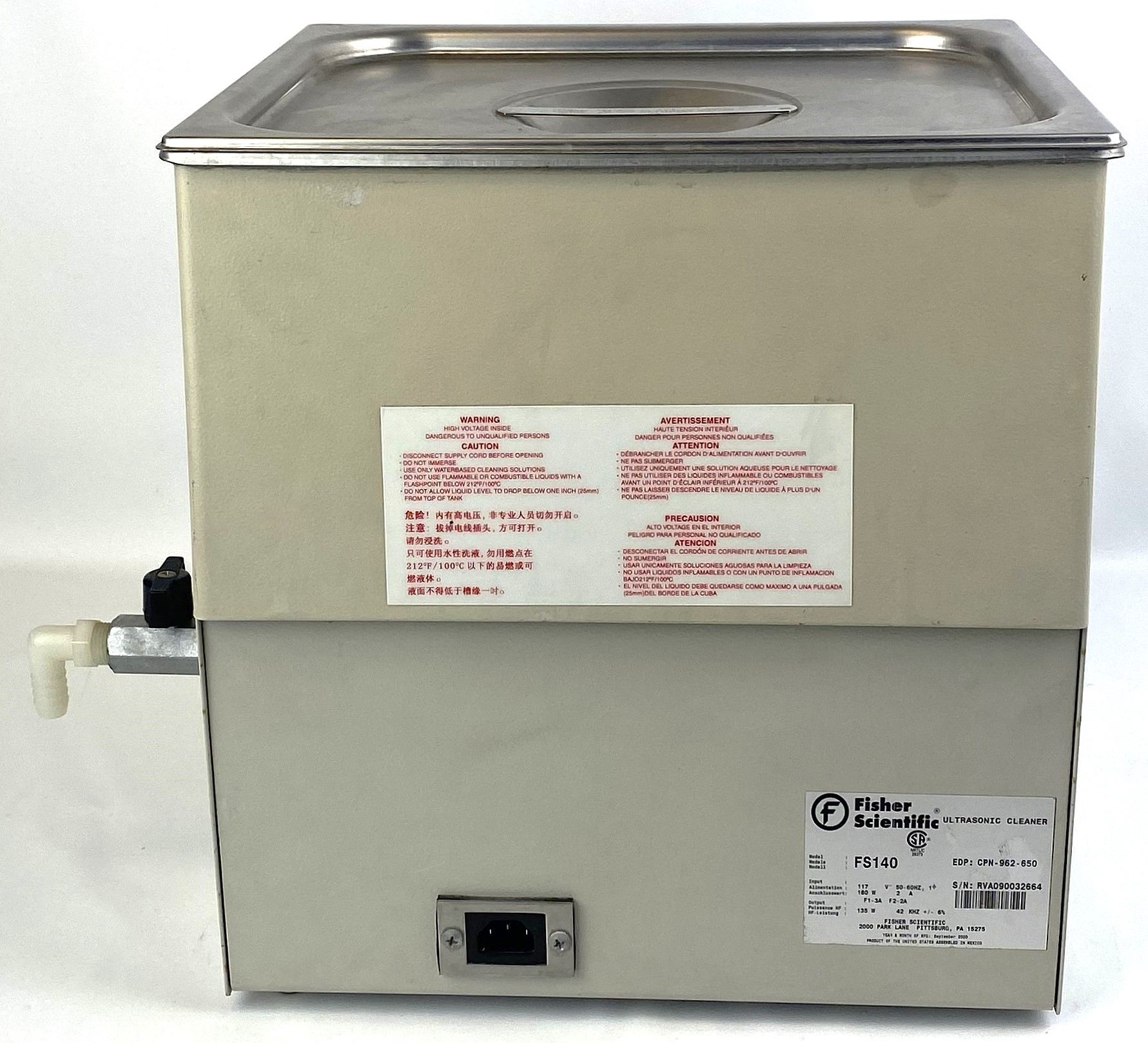Used Fisher FS140 Ultrasonic Cleaner (13.3L)