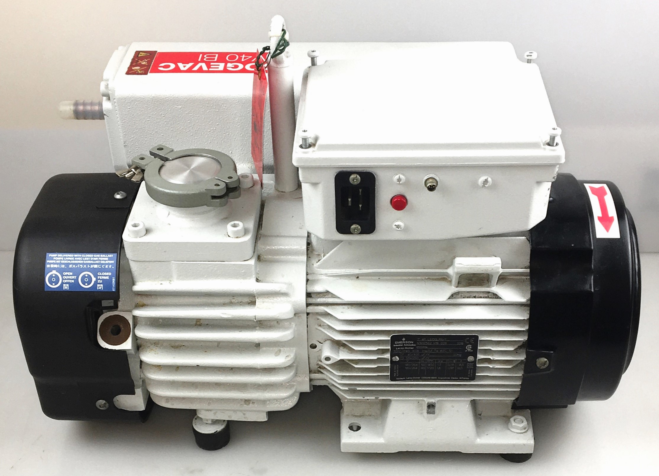 Used Oerlikon Sogevac SV40 BIFC Rotary Vacuum Pump (22.7 / 27.7 cfm)