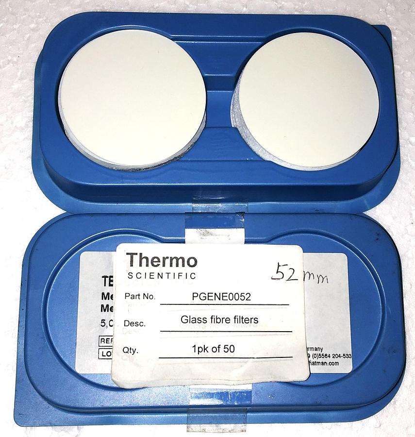 New Open Box Thermo Euroglas PGENE0052 Glass Fiber Filter Paper - 52mm (Pack of 10)