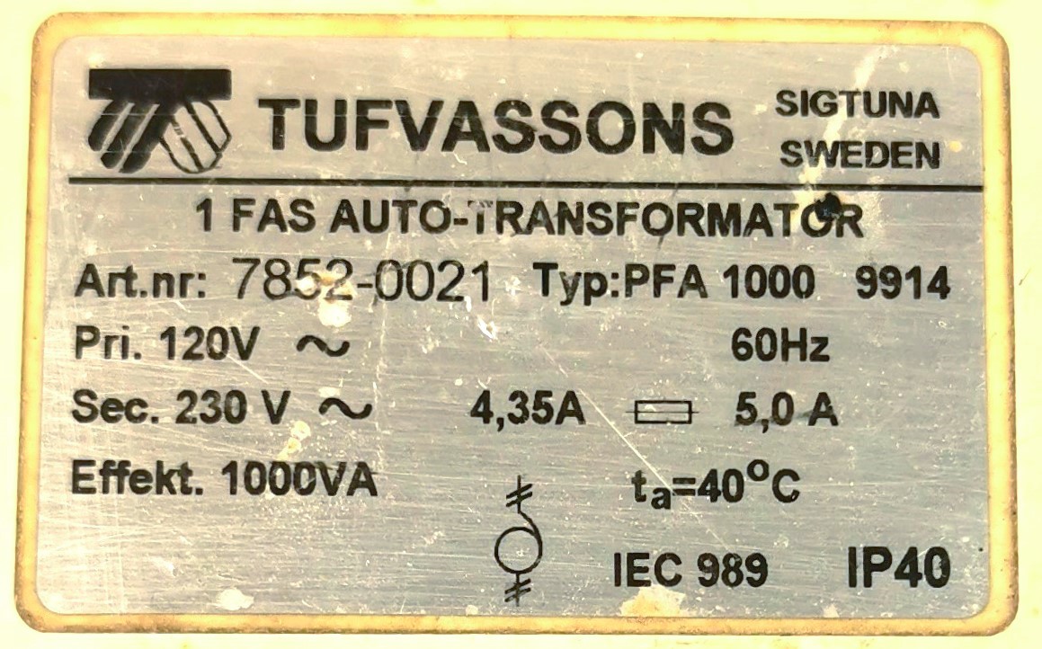 Used Foss Tecator Knifetec 1095 Sample Mill with Autotransformer