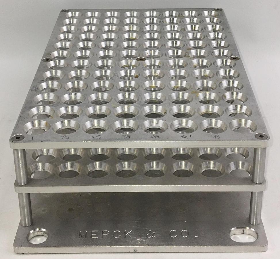Used Merck 96-Place Mountable Vial Rack