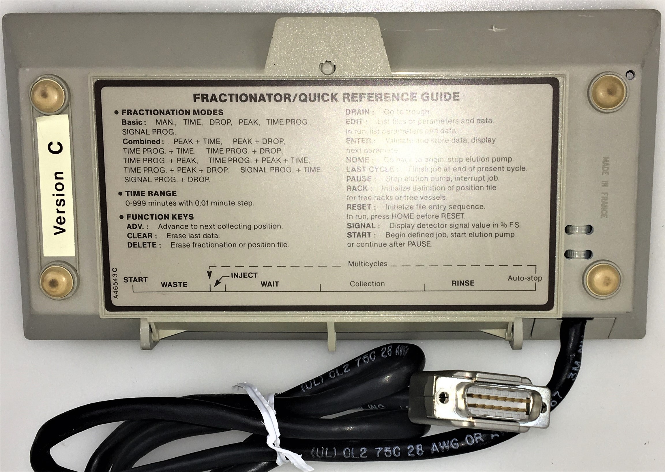 Used Gilson Dilutor 401 Syringe Pump with 201-202 Keypad Controller