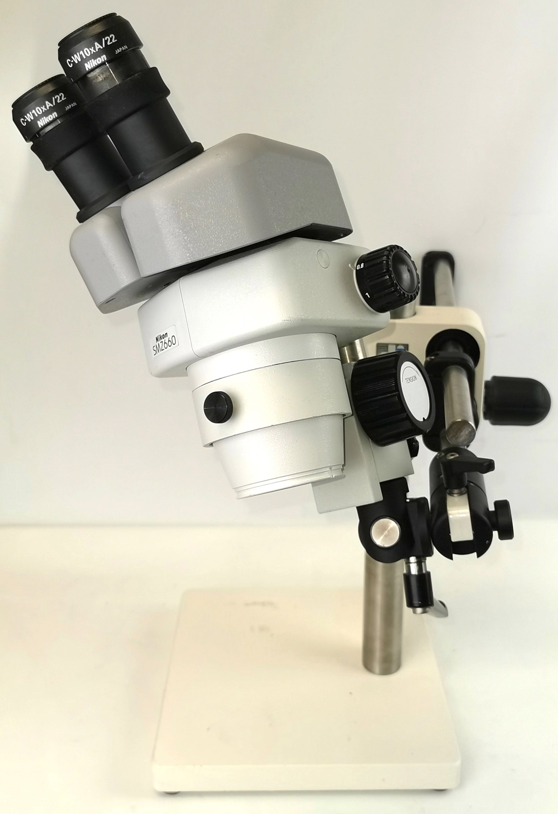 Used Nikon SMZ660 Stereo Zoom Microscope on Boom Stand