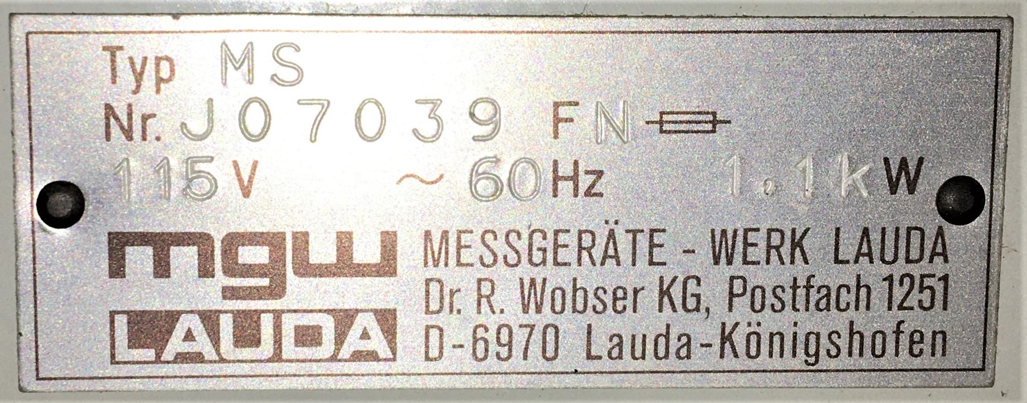 Used Lauda MS Immersion Circulator