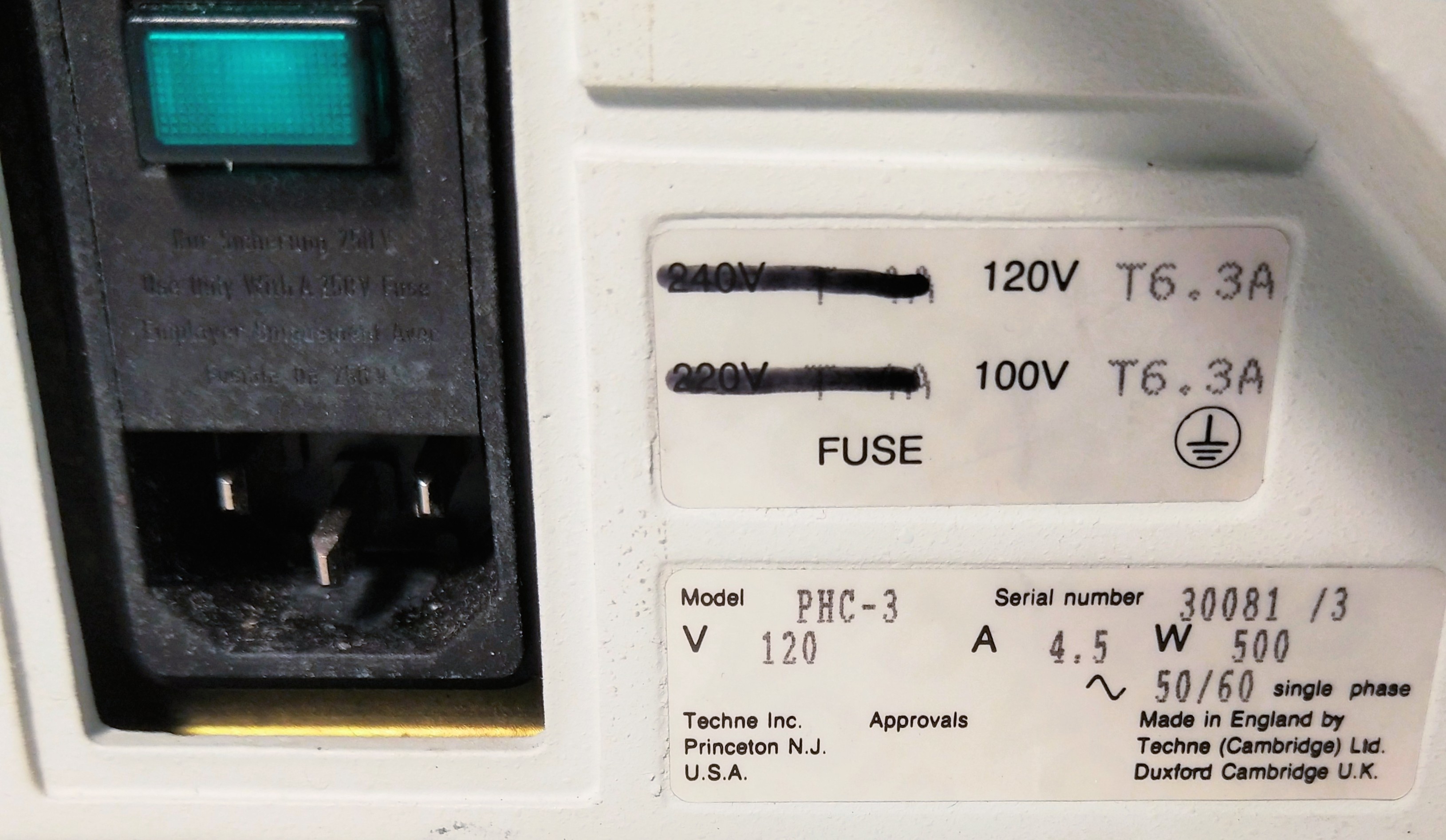 Used Techne PHC-3 Thermal Cycler