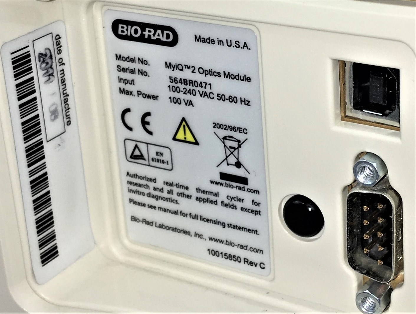 Used BioRad iCycler-MyIQ 2 Real Time PCR