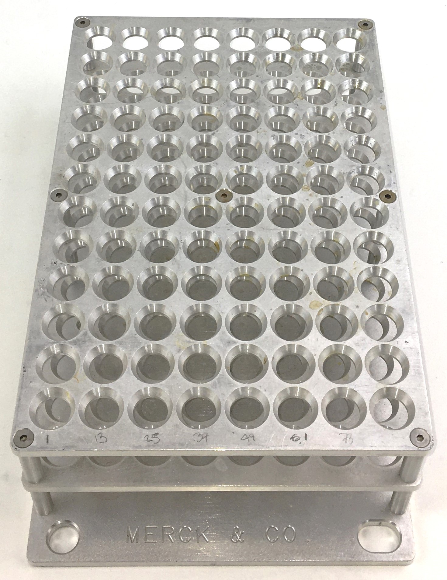Used Merck 96-Place Mountable Vial Rack