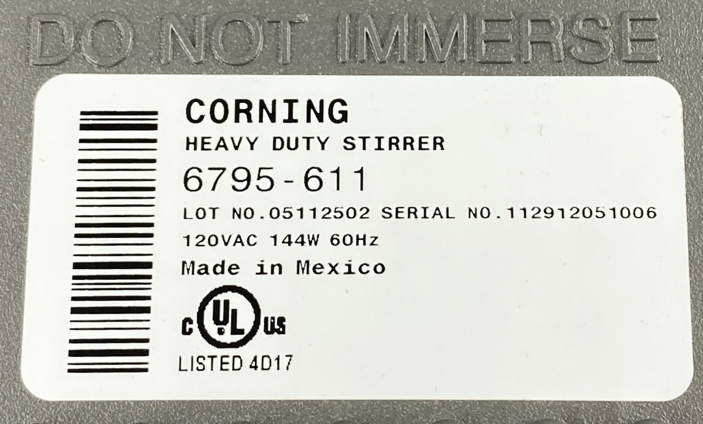 Used Corning PC-611 Heavy-Duty Magnetic Stirrer (11" x 11" Plate)