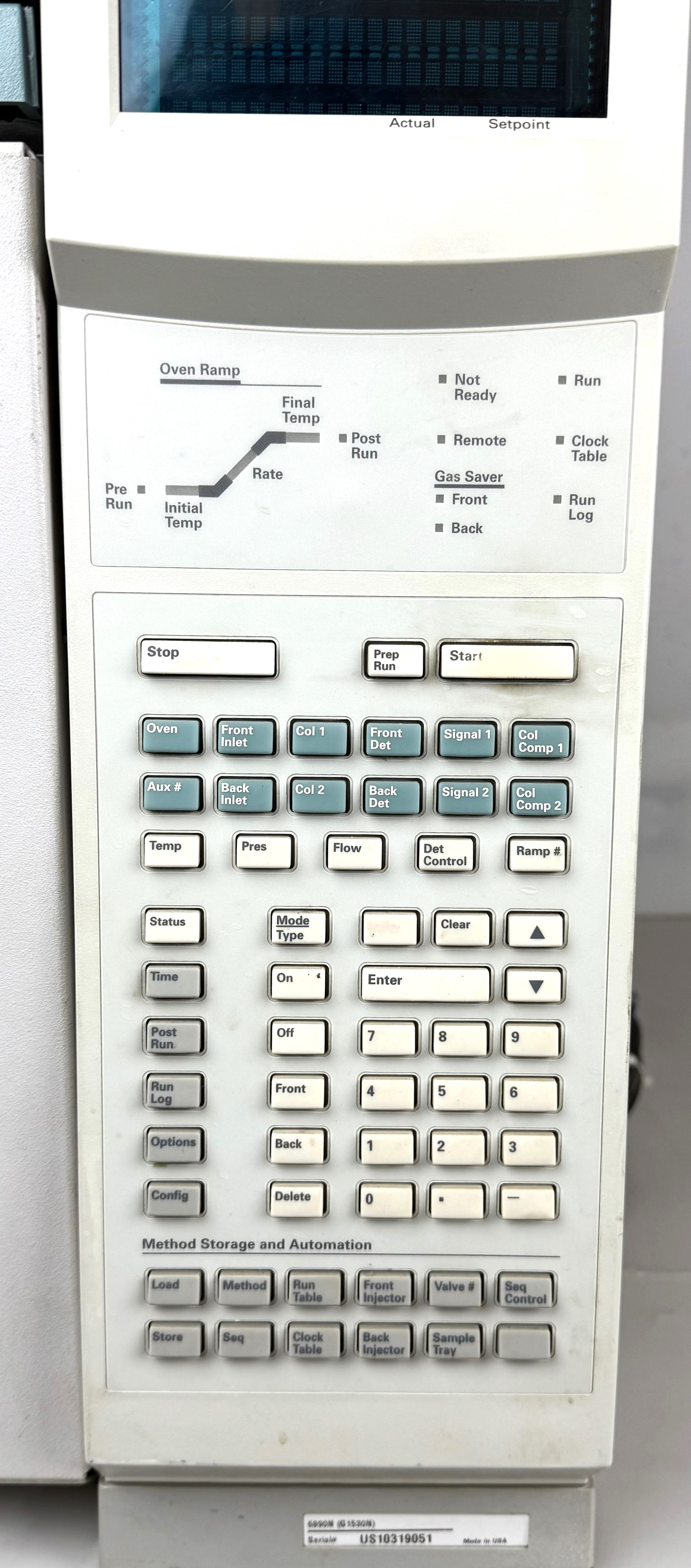 As is Agilent 6890N (G1530N) Network GC System