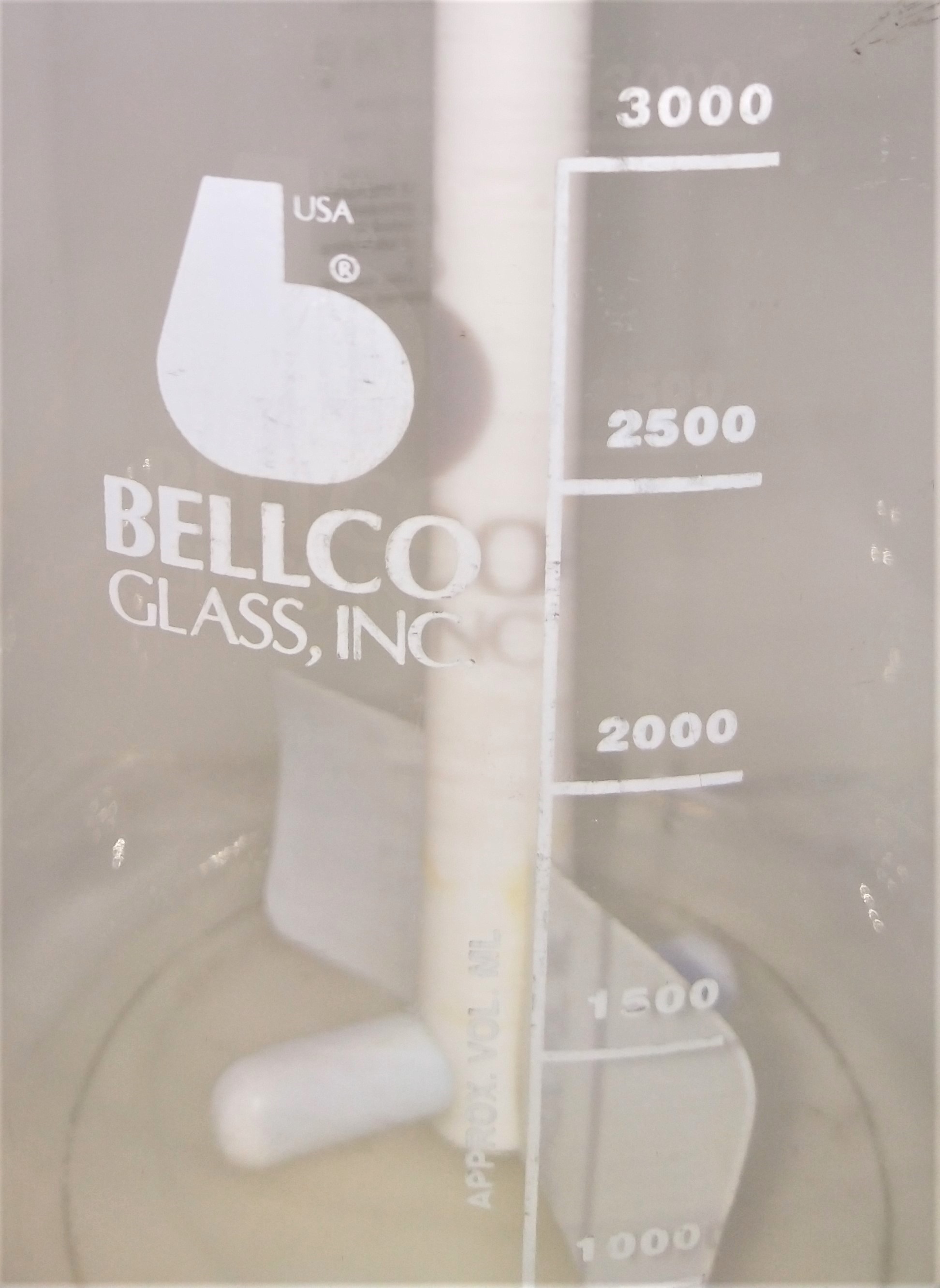 Used Corning (Bellco) ProCulture 4502-3L Double Sidearm Spinner Flask (3000mL)