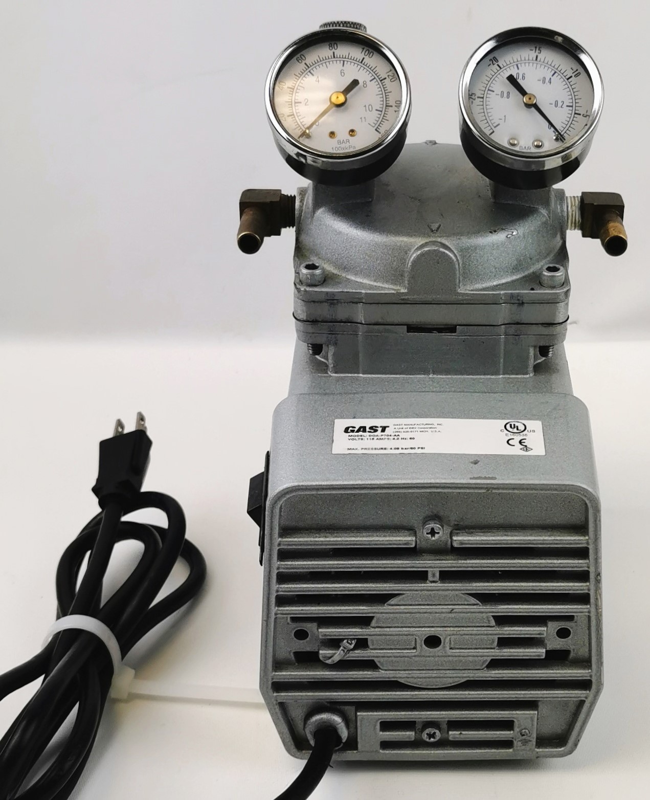 Used Gast DOA-P704-AA High-Capacity Vacuum Pump (1.1cfm)