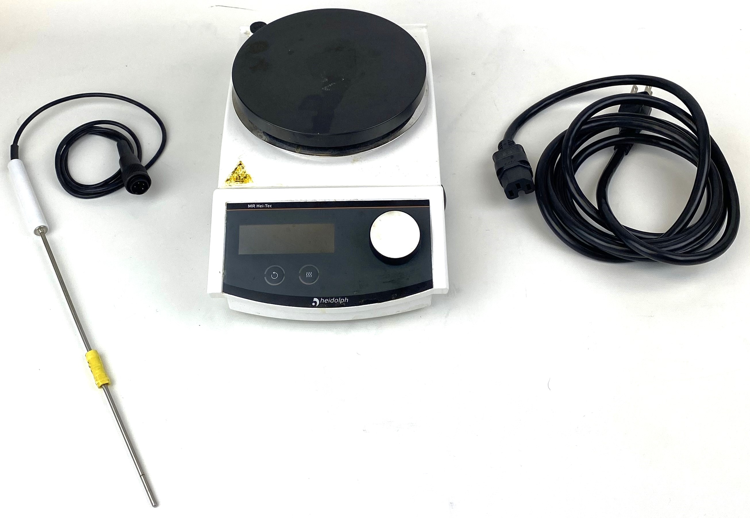 Used Heidolph MR Hei-Tec Stirring Hot Plate with Pt1000 Sensor (145mm Diam Plate)