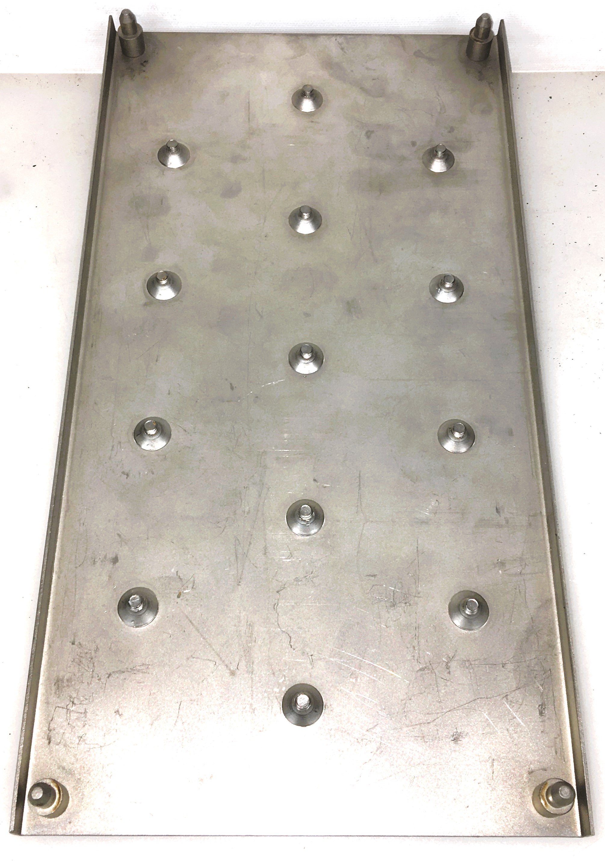 Used Flask Holder Platform Attachment for Shaker with 13 x 50mL Flask Clamps - 12" x 6"