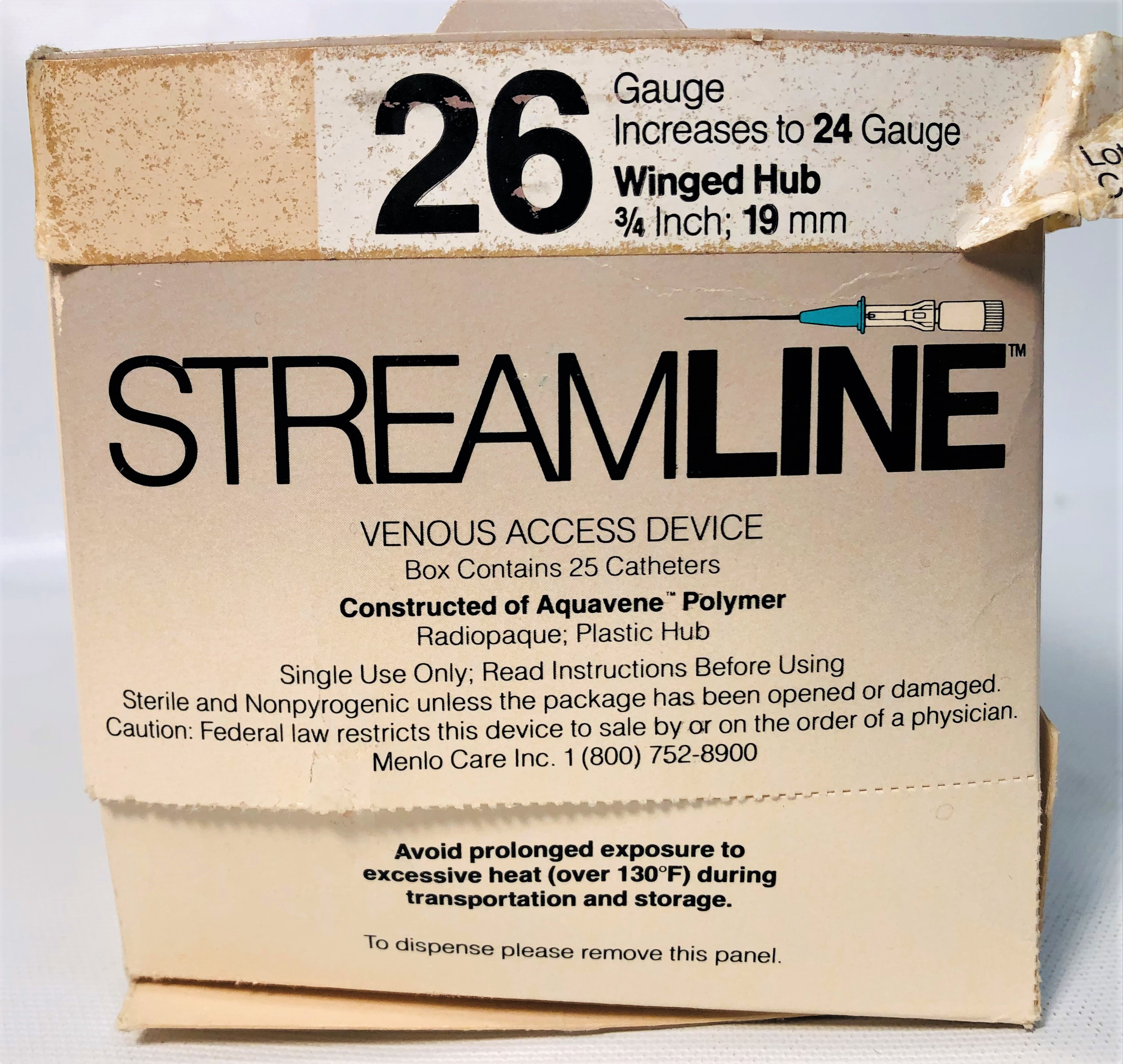 New Open Box Menlo Care StreamLine Urinary Catheters (Box of 25)