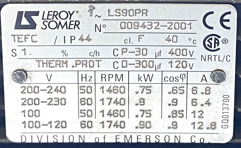 Used Varian (Agilent) DS 602 Rotary Vacuum Pump with Varian Oil Filter (17.6cfm)