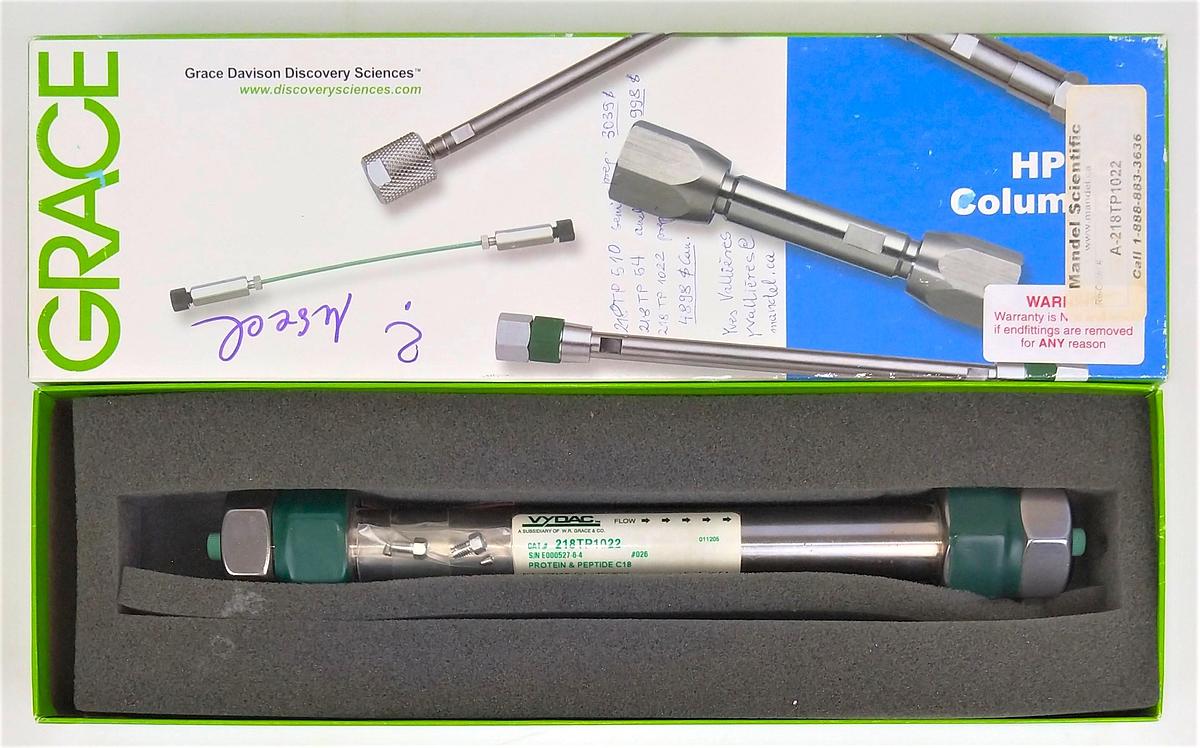 Used Vydac 218TP1022 C18 Preparative LC Column (25 cm × 22 mm x 10µm)