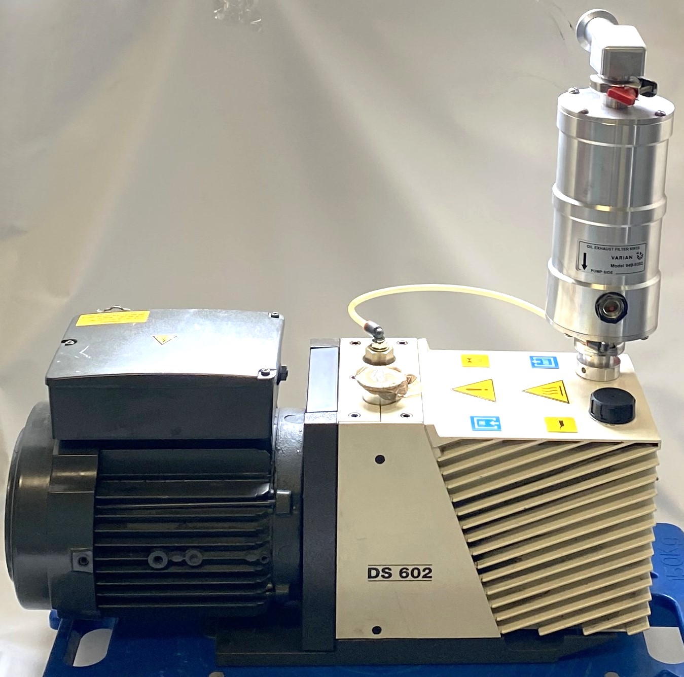 Used Varian (Agilent) DS 602 Rotary Vacuum Pump with Varian Oil Filter (17.6cfm)