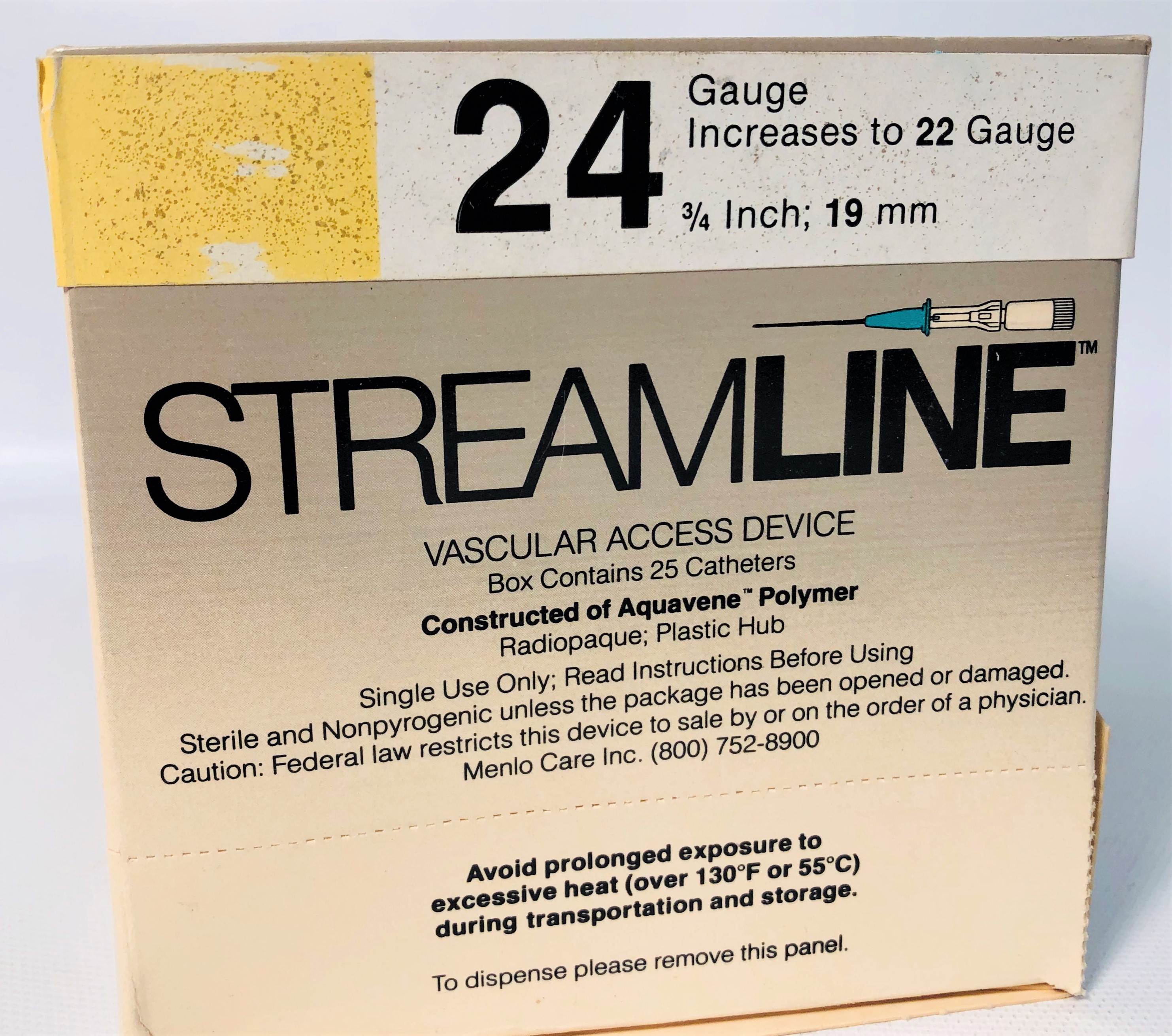 New Open Box Menlo Care StreamLine Urinary Catheters (Box of 25)