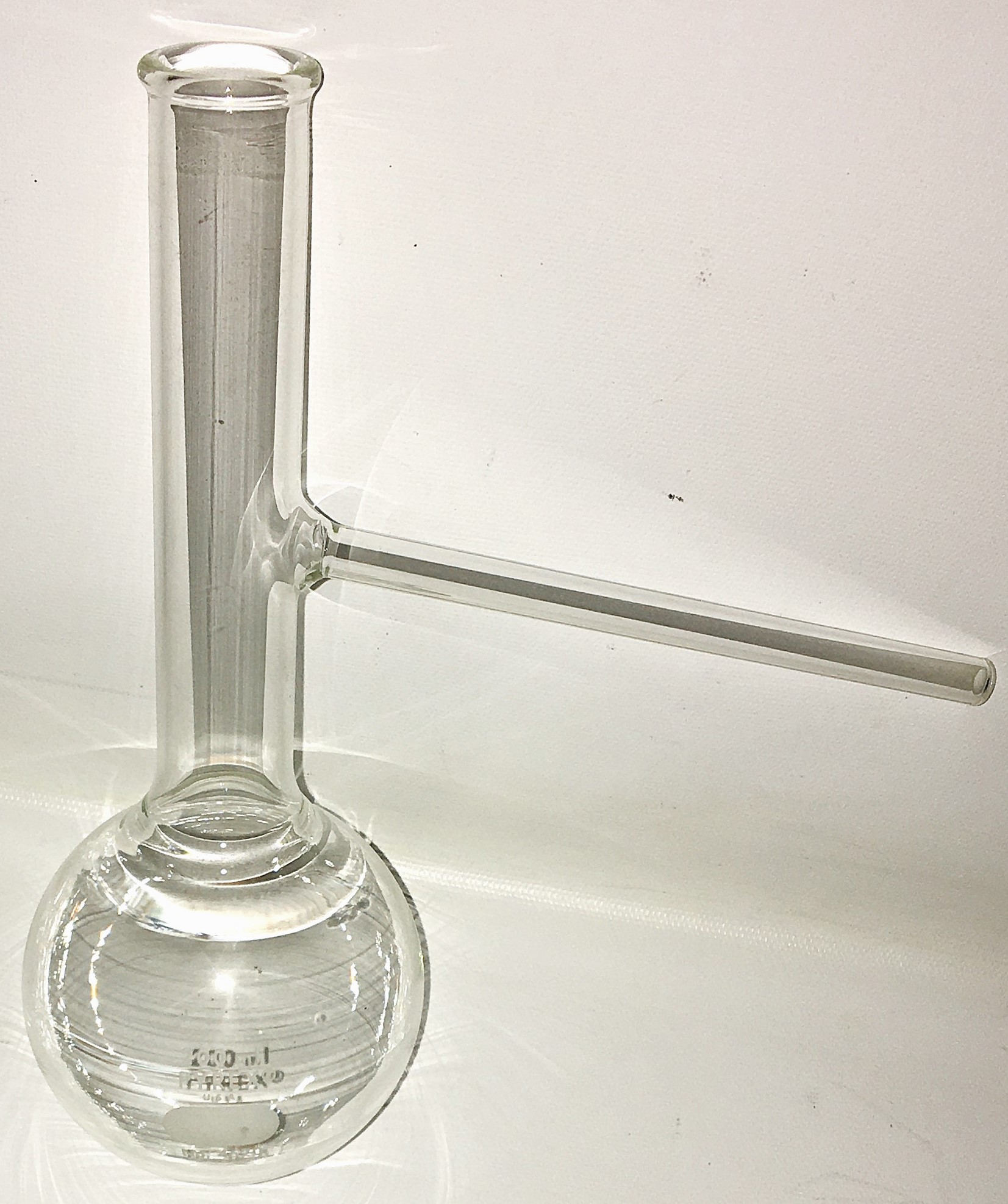 Used Corning PYREX 4680-200mL Barrett Distilling Flask with Sidearm