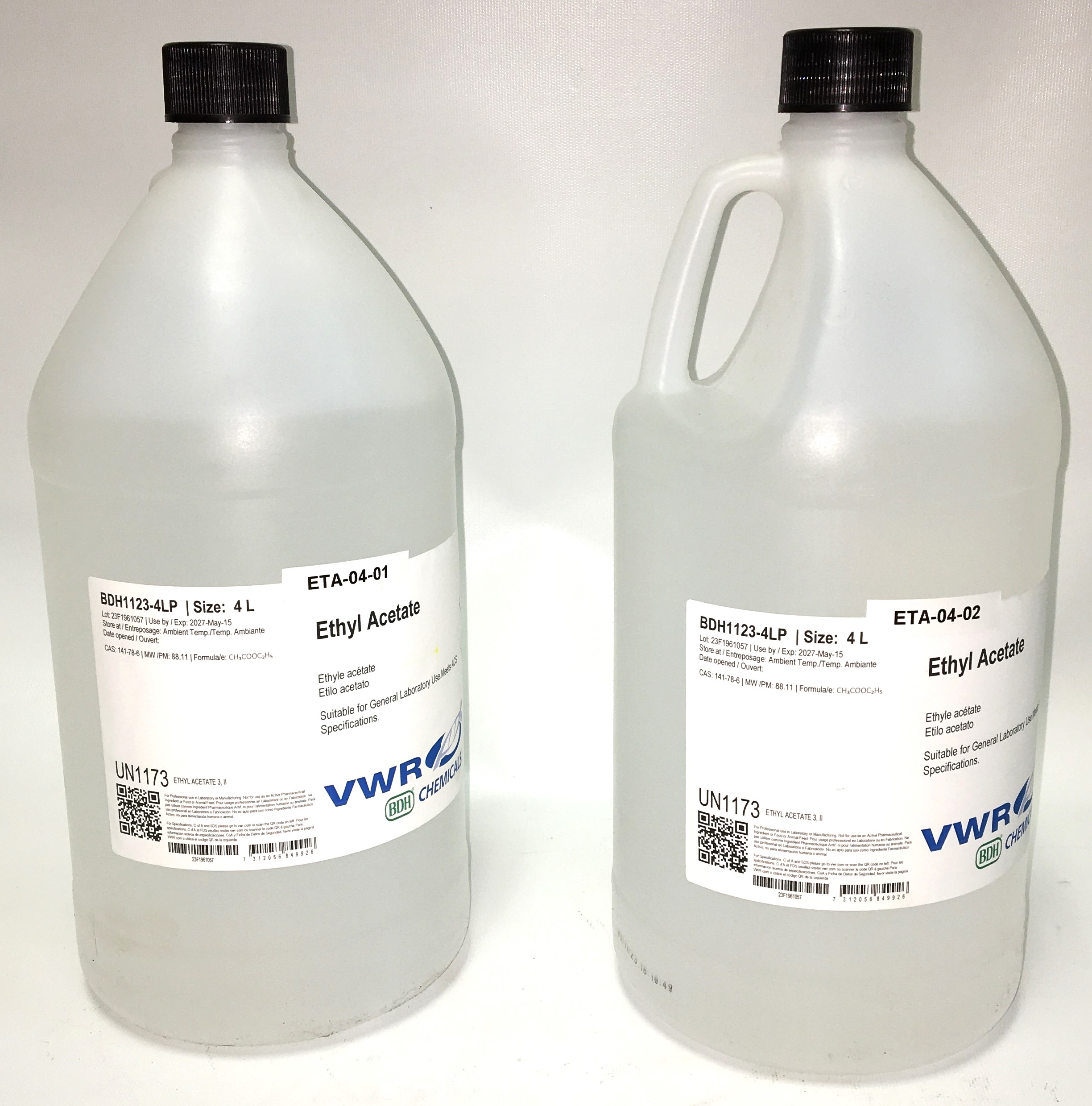 New VWR BDH1123-4LP Ethyl Acetate - ≥99.5% ACS (4L)