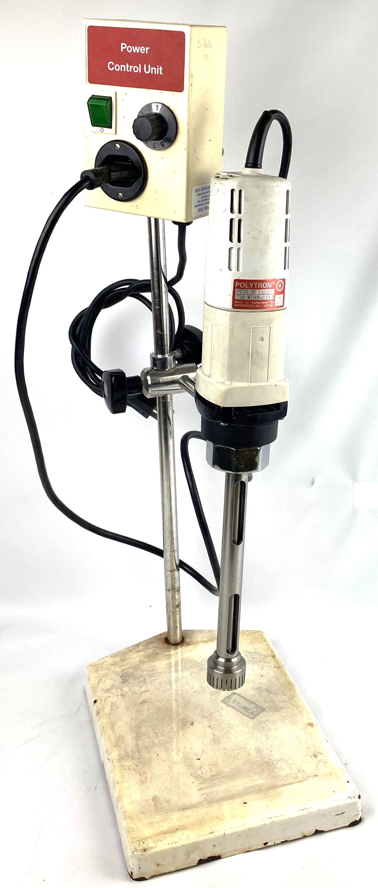Used Kinematica Polytron PT10-35 Homogenizer with PCU-11 Controller and PT-DA 30 Probe