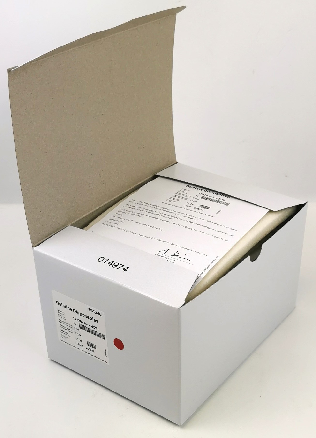 New Open Box Sartorius 17528-80-BZD Disposable 3µm Membrane Filters (10 Pk)