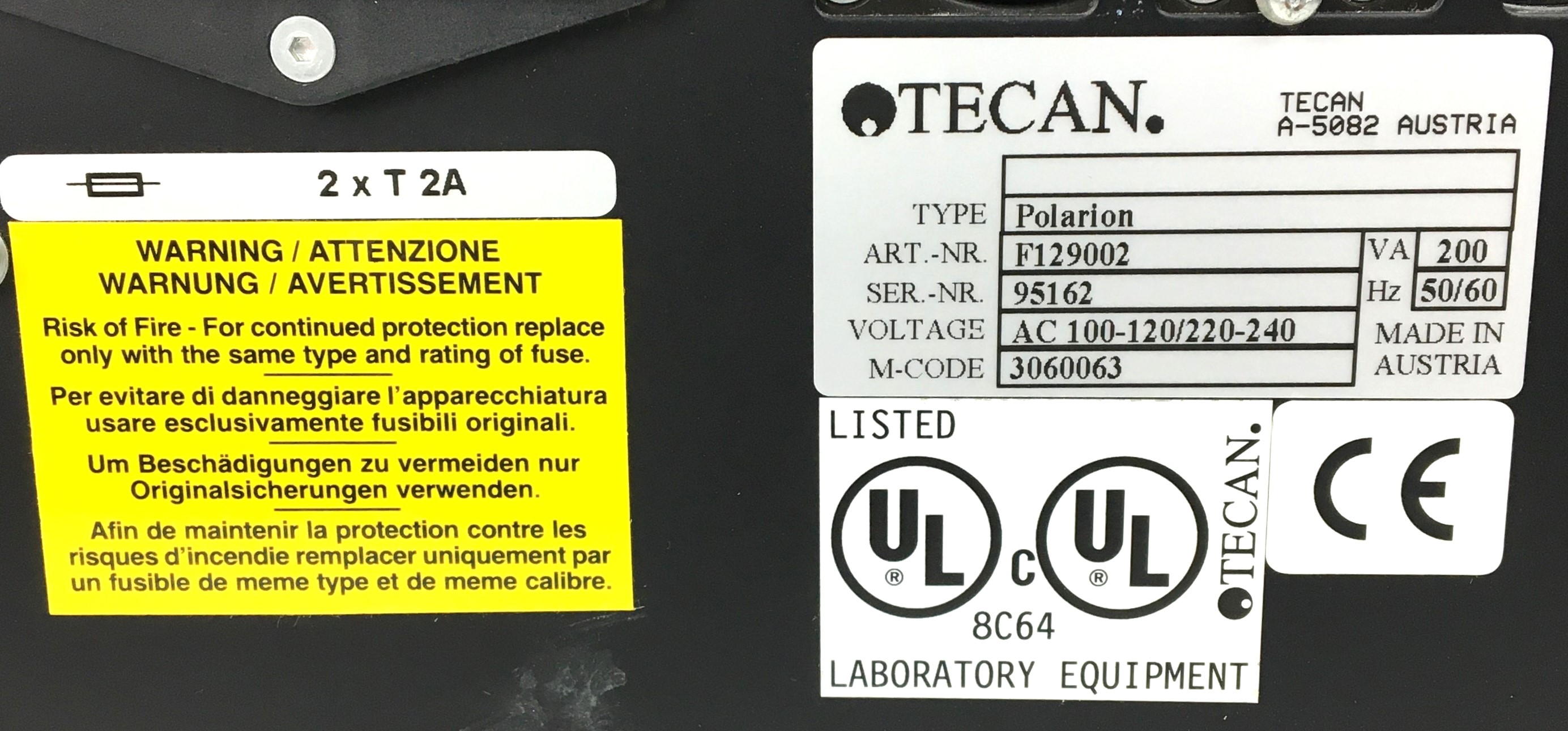 Used Tecan Polarion F129002 Fluorescence Microplate Reader