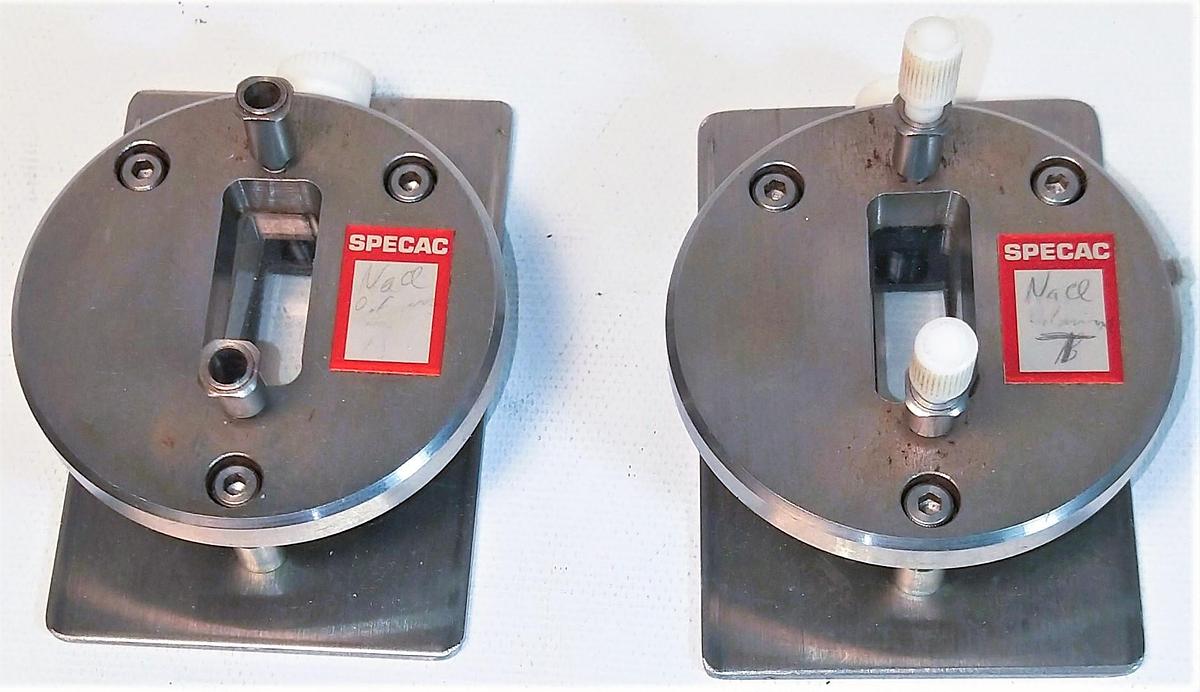 Used Specac GS20590 Heatable Flow Liquid Sample Cell with Mount