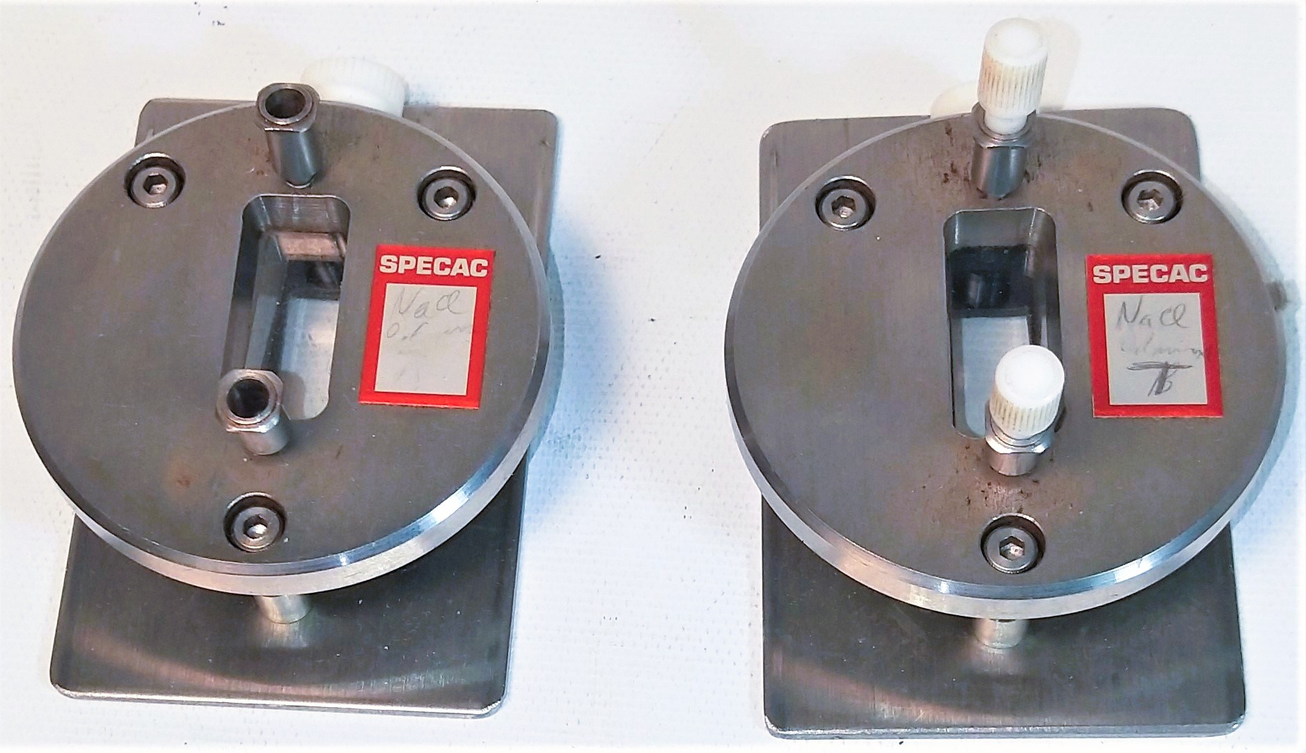 Used Specac GS20590 Heatable Flow Liquid Sample Cell with Mount