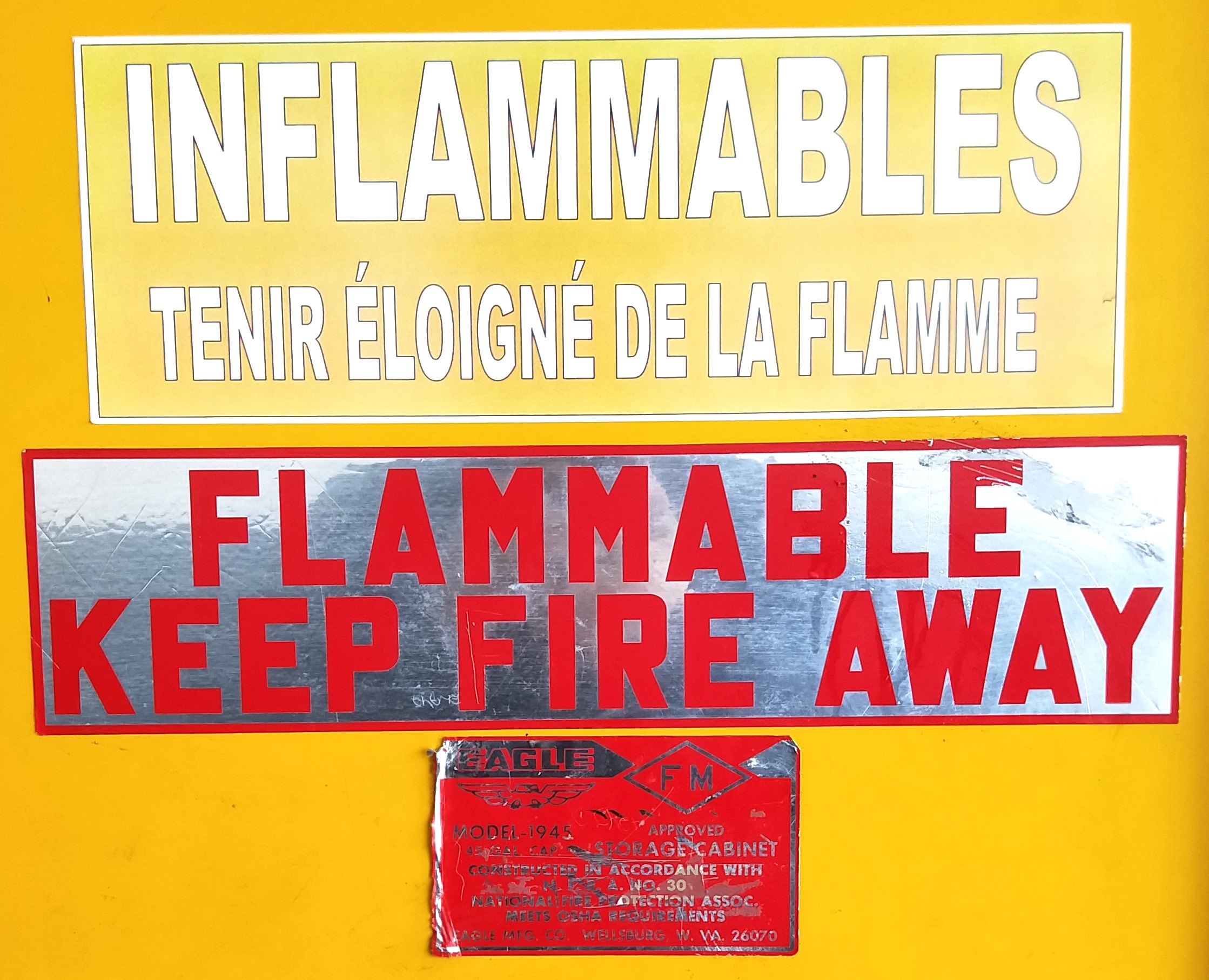 Used Eagle 1945 Flammable Storage Cabinet (45 Gallon)