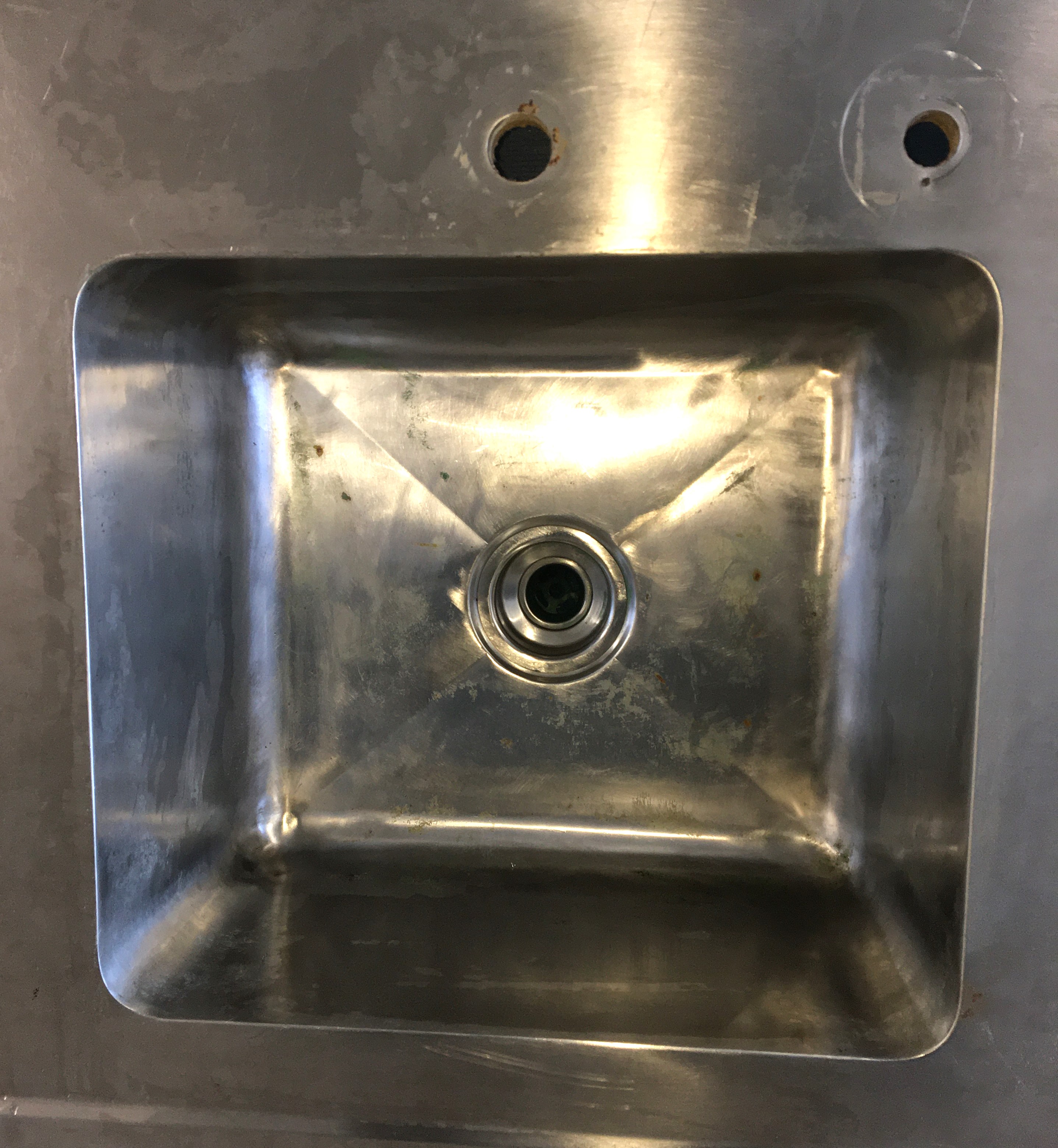 Used Stainless Steel Worksurface with Built-In Sink - 78"L x 29"D