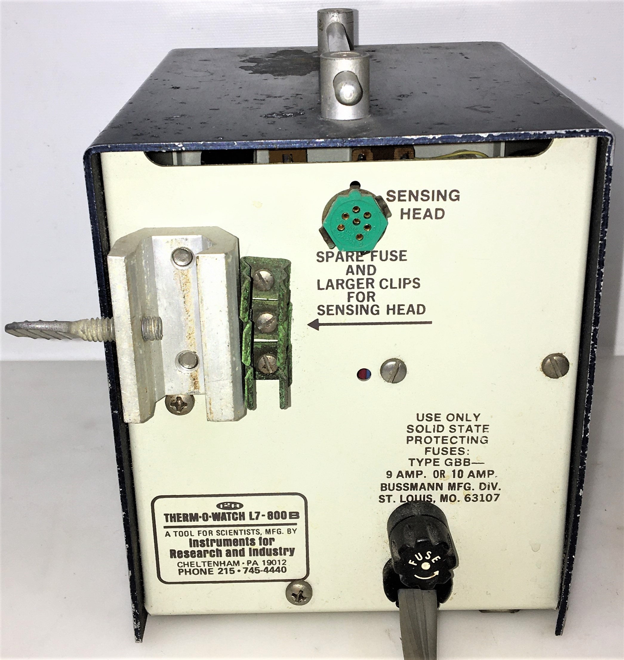 Used I2R Therm-O-Watch L7-800B Liquid Level Monitor and Power Supply