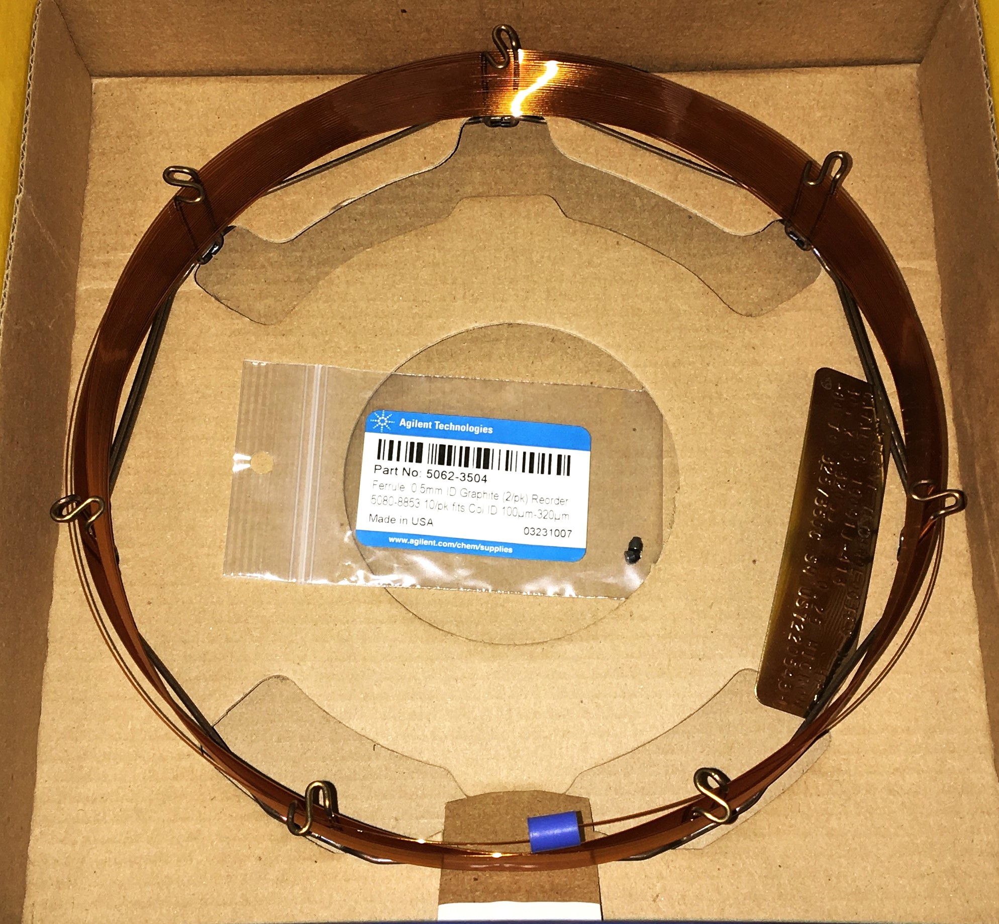 New Open Box Agilent HP-5 (19019J-413) Capillary Column (30M x 0.32mm x 0.25µm)