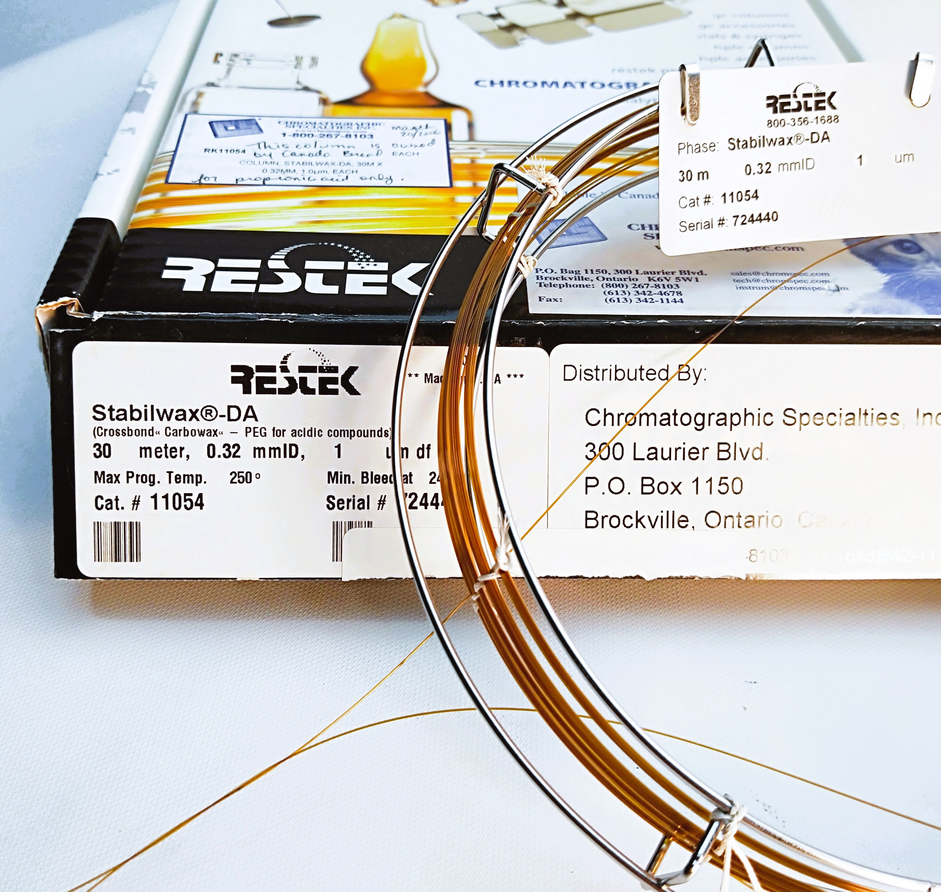 New Open Box Restek Stabilwax-DA (11054) Capillary Column (30M x 0.32mm x 1.0µm)