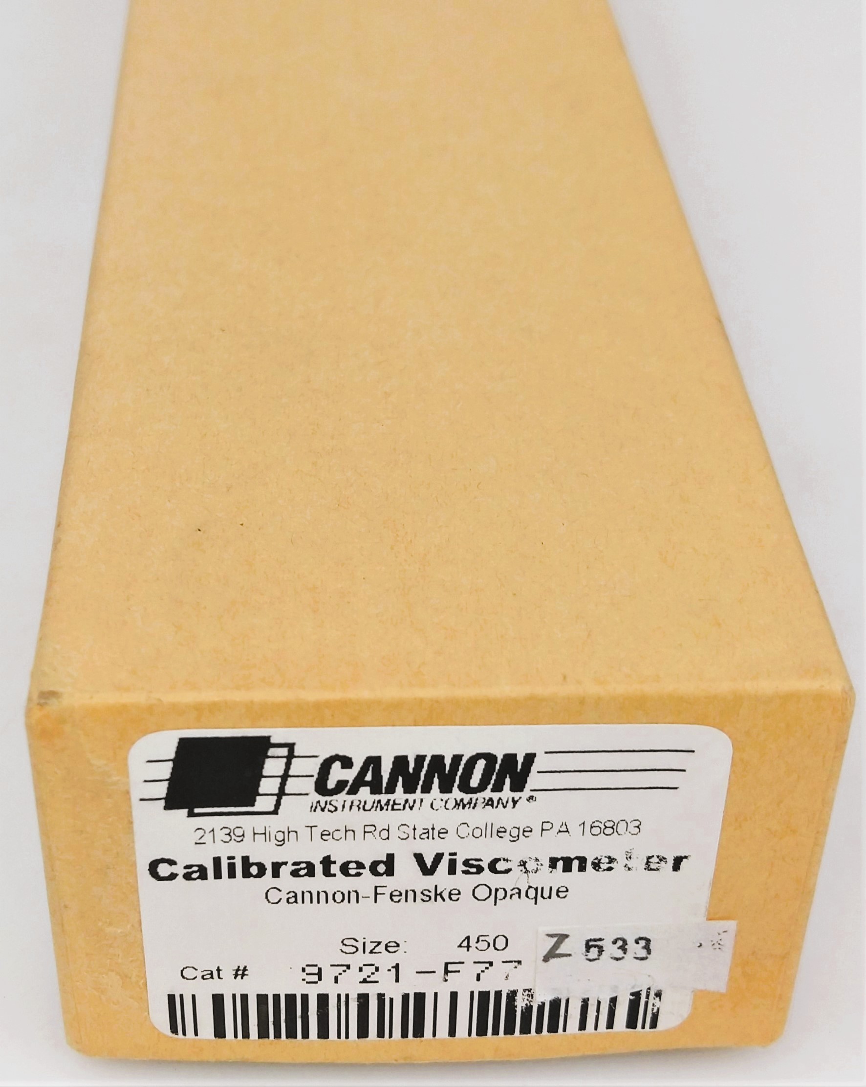 New Open Box Cannon-Fenske CFOC-450 (9721-F77) Certified Opaque Viscometer Tube (Size 450)