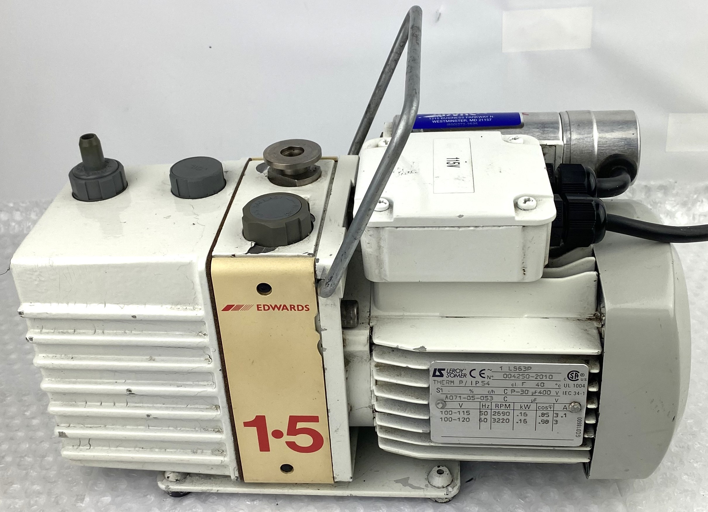 Used Edwards E2M1.5 (Agilent G1099-80023) Rotary Vacuum Pump (1.2cfm)