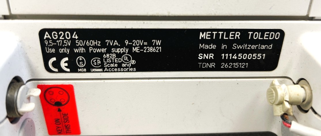 Used Mettler Toledo AG204 Analytical Balance (210g x 0.0001g)
