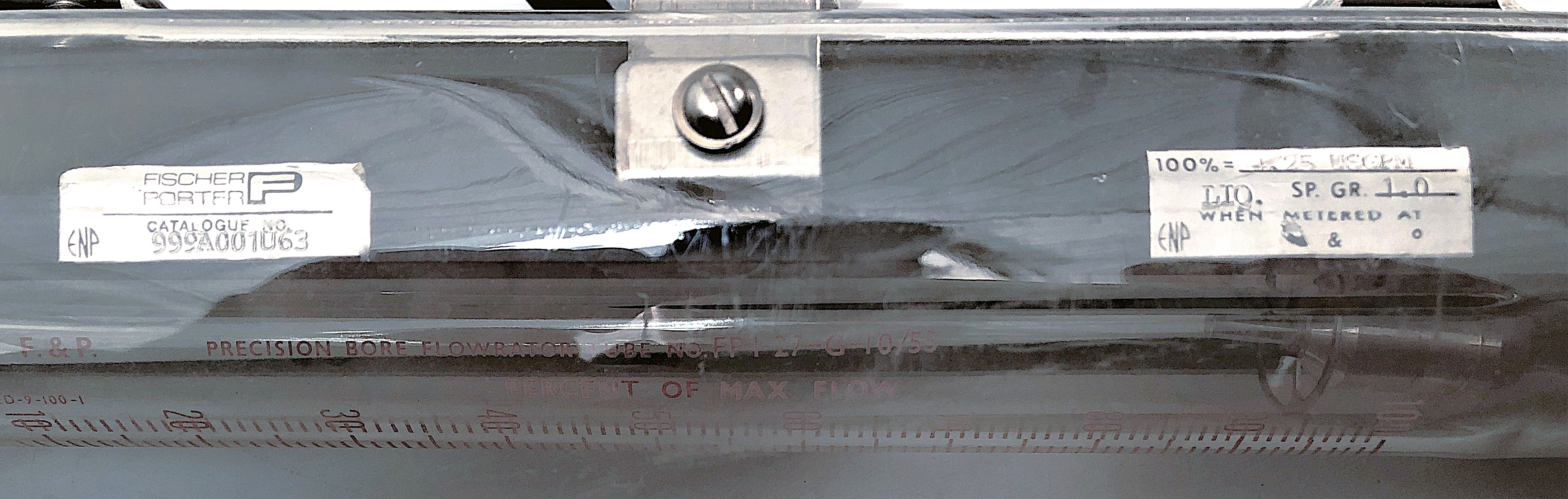 Used Fischer Porter VA Master FGM1190 Variable Area Flow Meter (4.25US GPM)