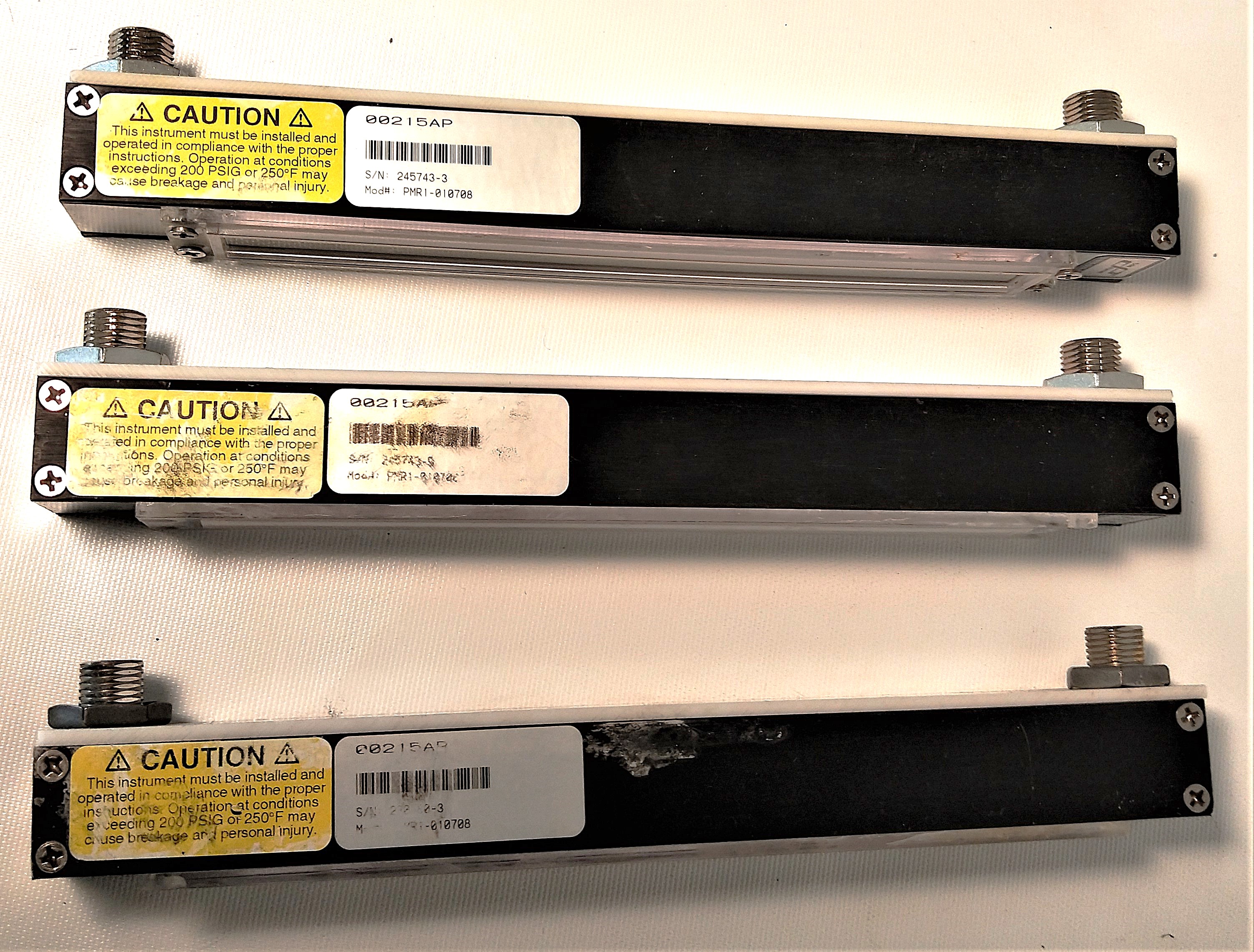 Used Cole-Parmer PMR1-010708 Variable Area Flow Meter (100mL/min)