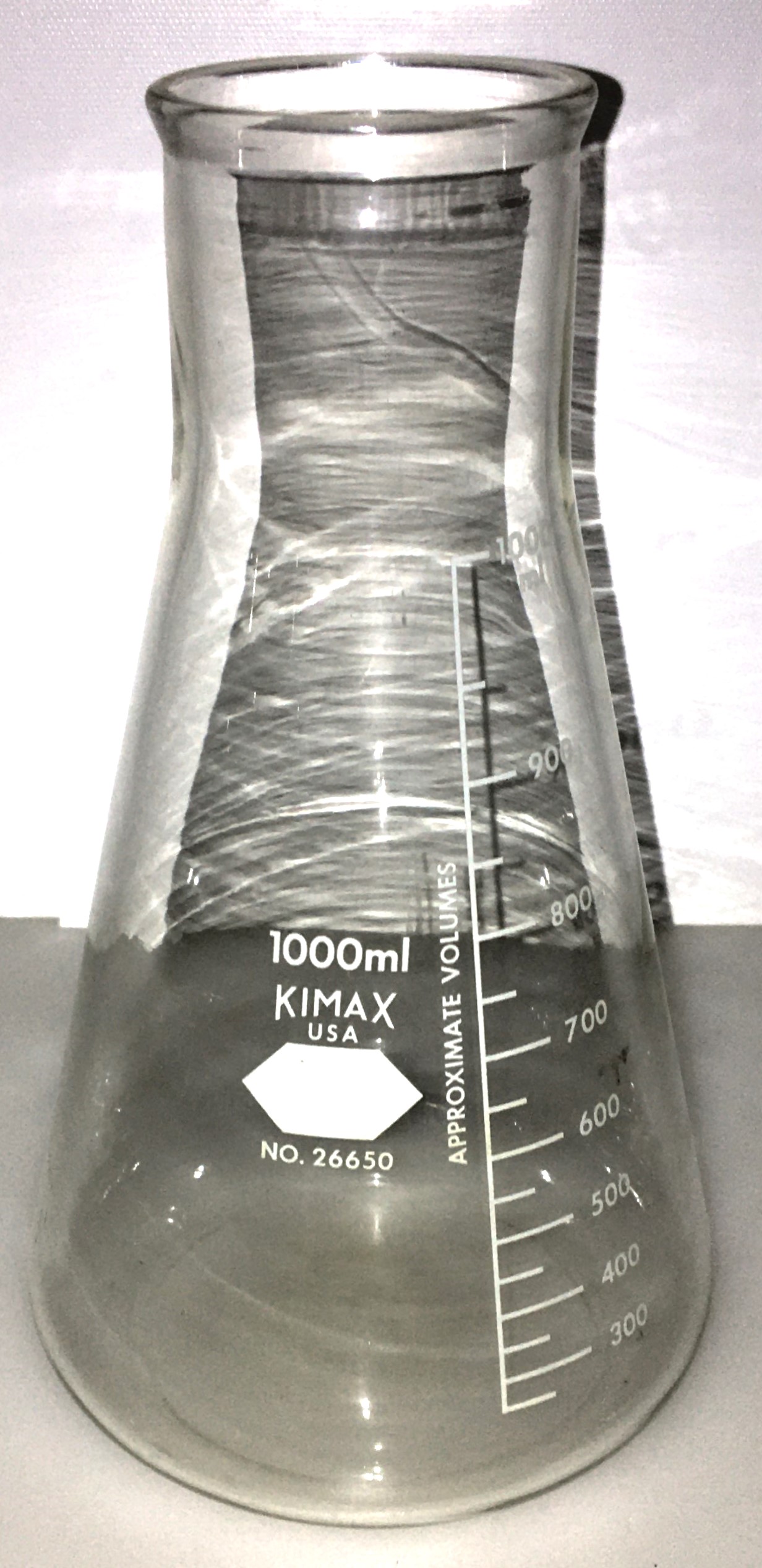 Used Corning PYREX 5100/Kimble KIMAX 26650 Wide-Mouth Titration Flask - 1000mL