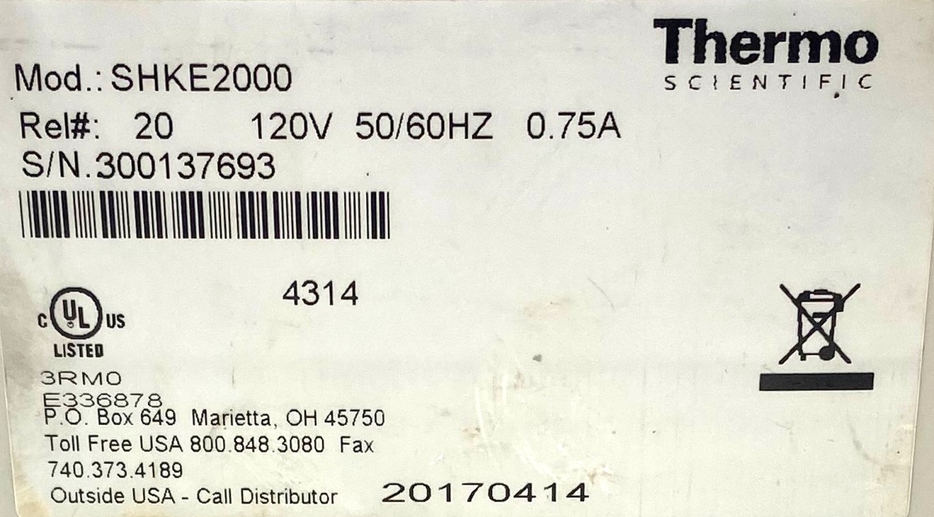 Used Thermo MaxQ 2000 Orbital Shaker with Microplate Platform