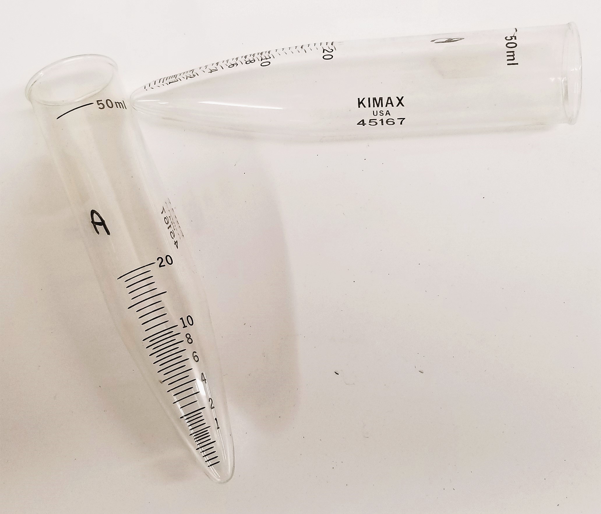 New Open Box Kimble 45167-50 KIMAX Centrifuge Tubes - 50mL